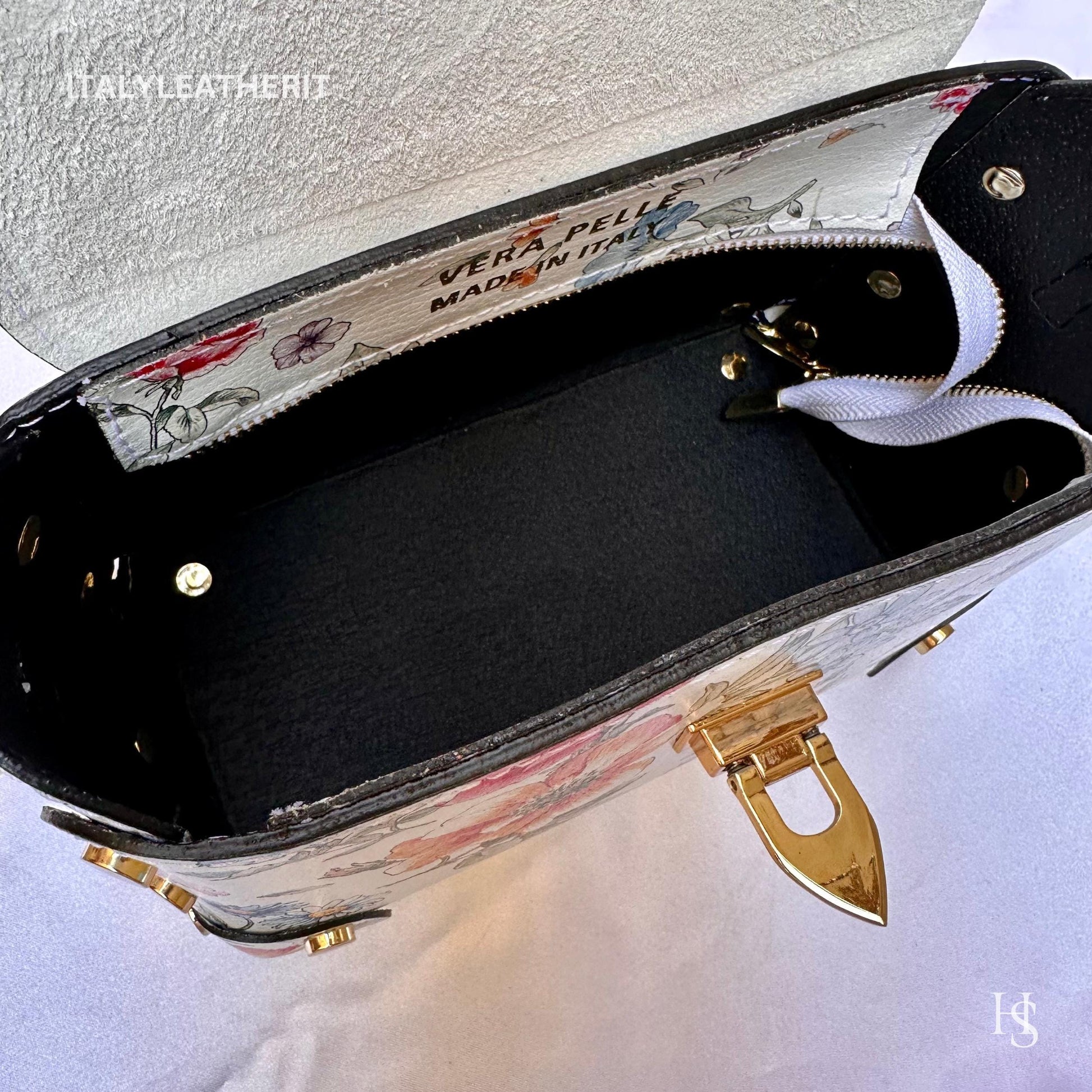 Italian Handmade Leather Bags For Women | Elegant Leather Tote From Florence | Small Handbags and Shoulder Bags ,Flower Bag