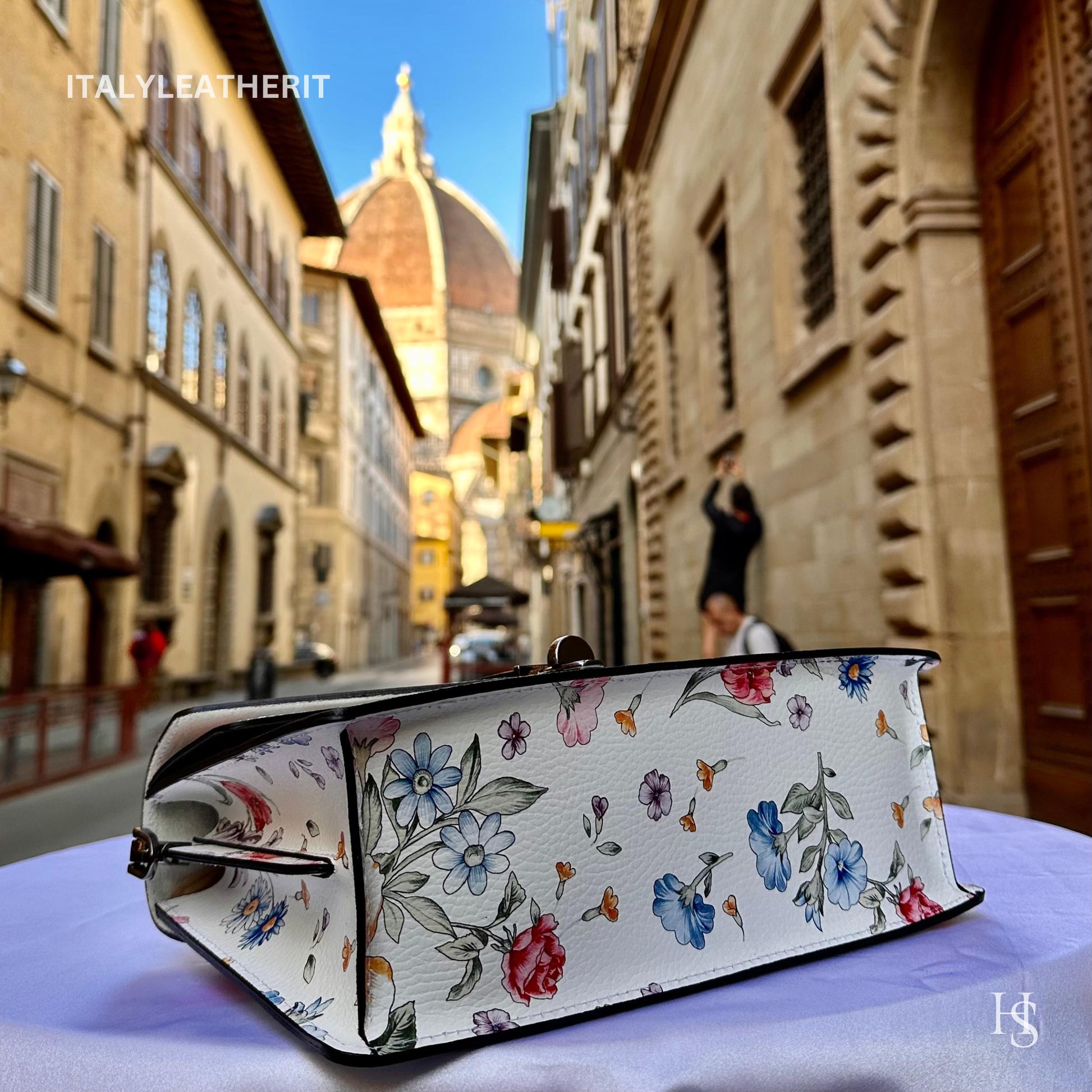 Italian Handmade Leather Bags For Women l Elegant Leather Tote From Florence, leather tote, Flower Bag