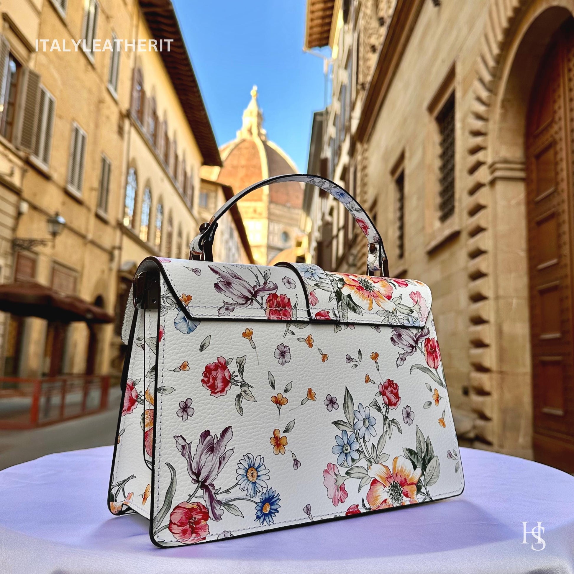Italian Handmade Leather Bags For Women l Elegant Leather Tote From Florence, leather tote, Flower Bag