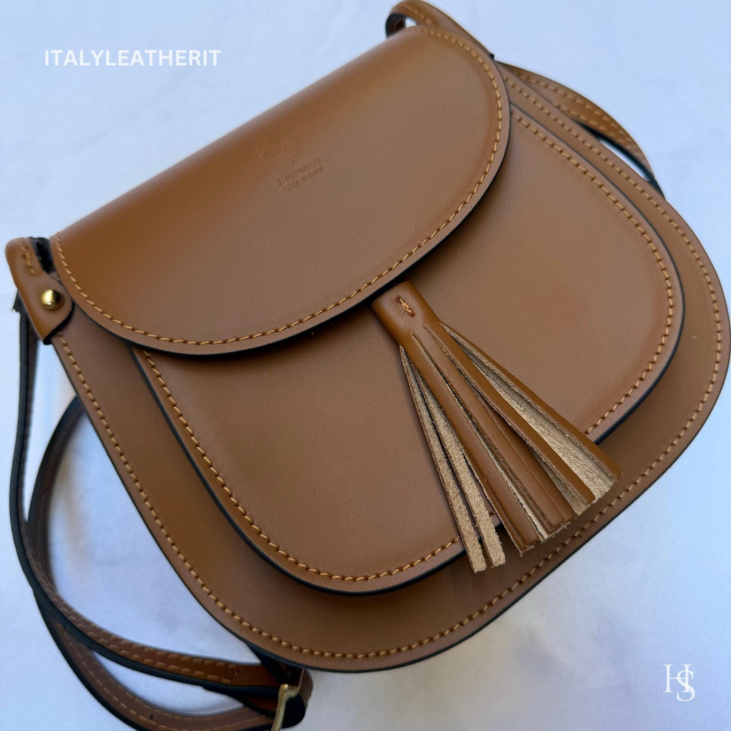 Italian Handmade Leather Bags For Women | Elegant Leather Tote From Florence | Red Crossbody Bag