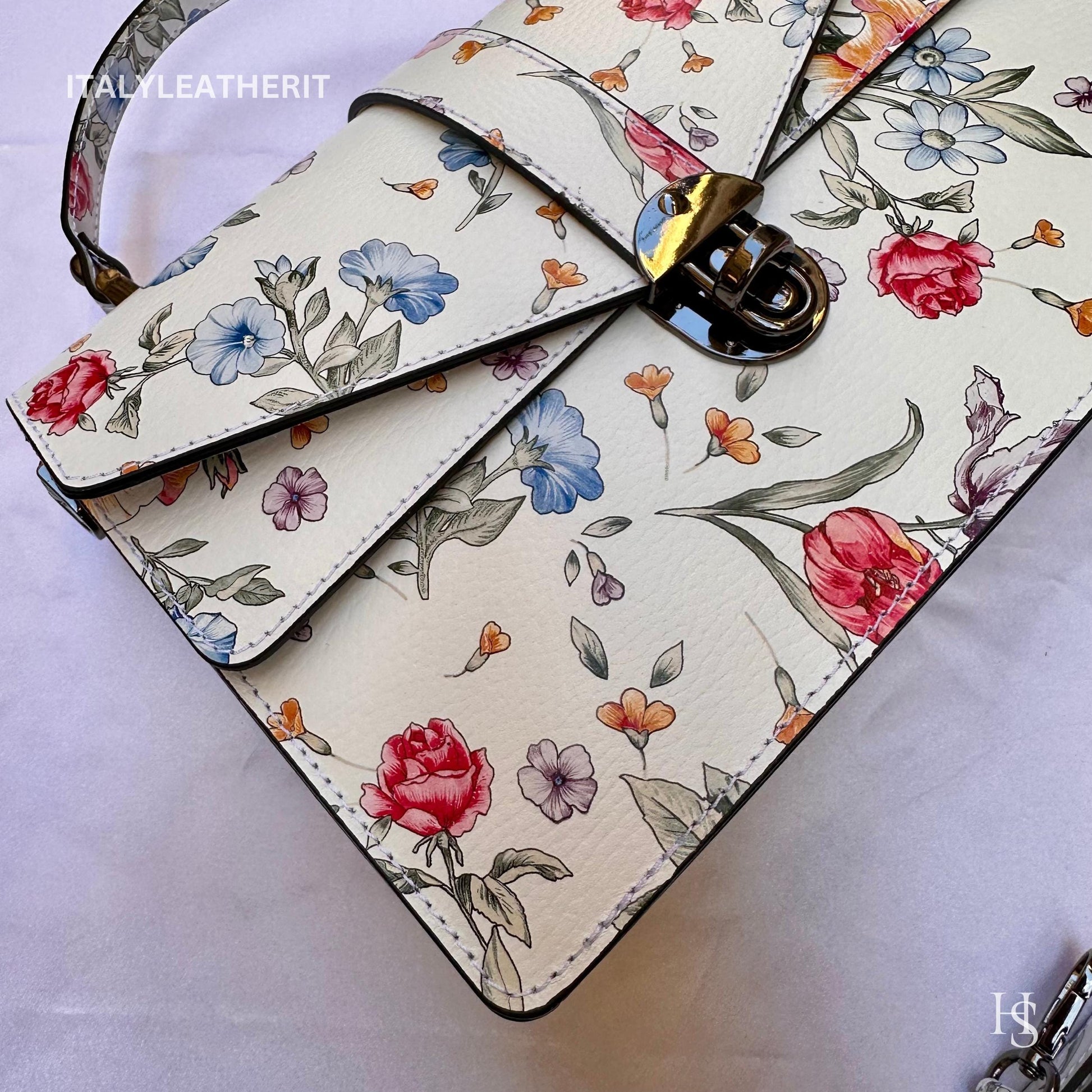 Italian Handmade Leather Bags For Women l Elegant Leather Tote From Florence, leather tote, Flower Bag