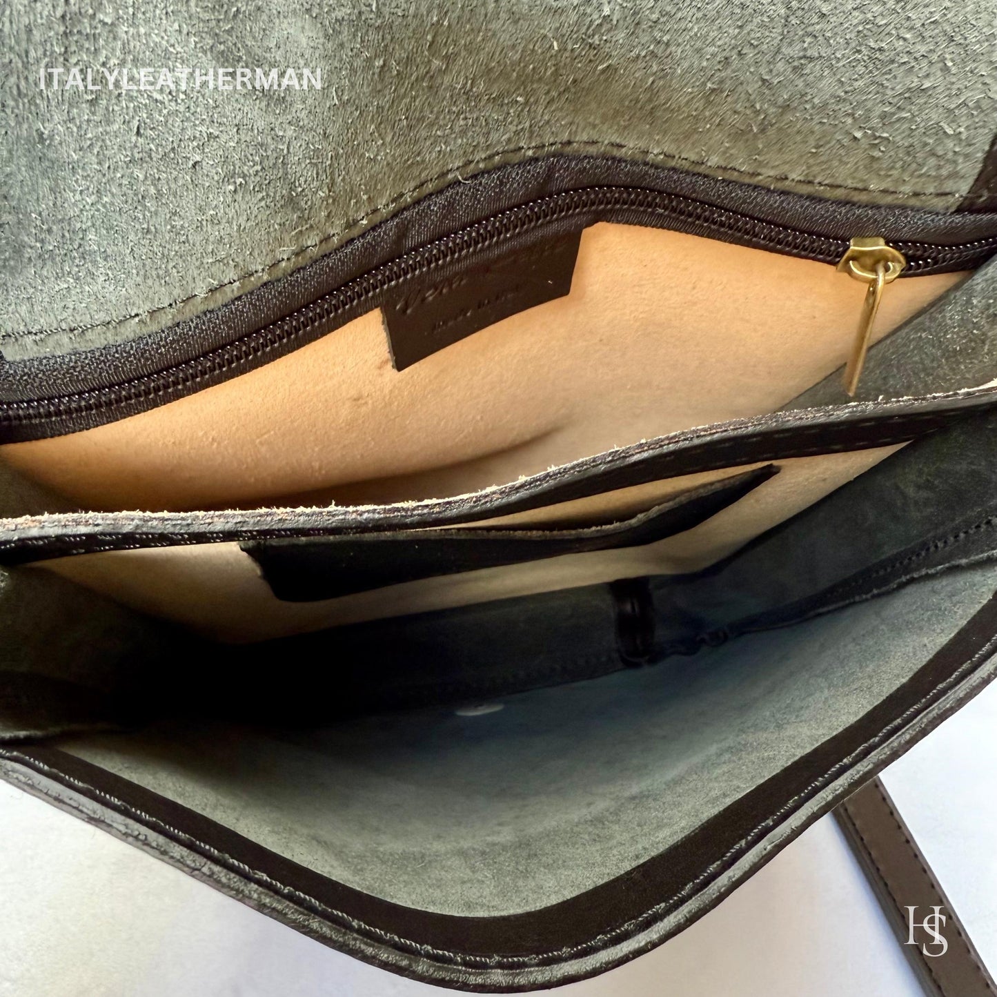 Italian Handmade Leather Crossbody Bags for Men Made In Italy from Florence || handmade leather bag , Gift for him