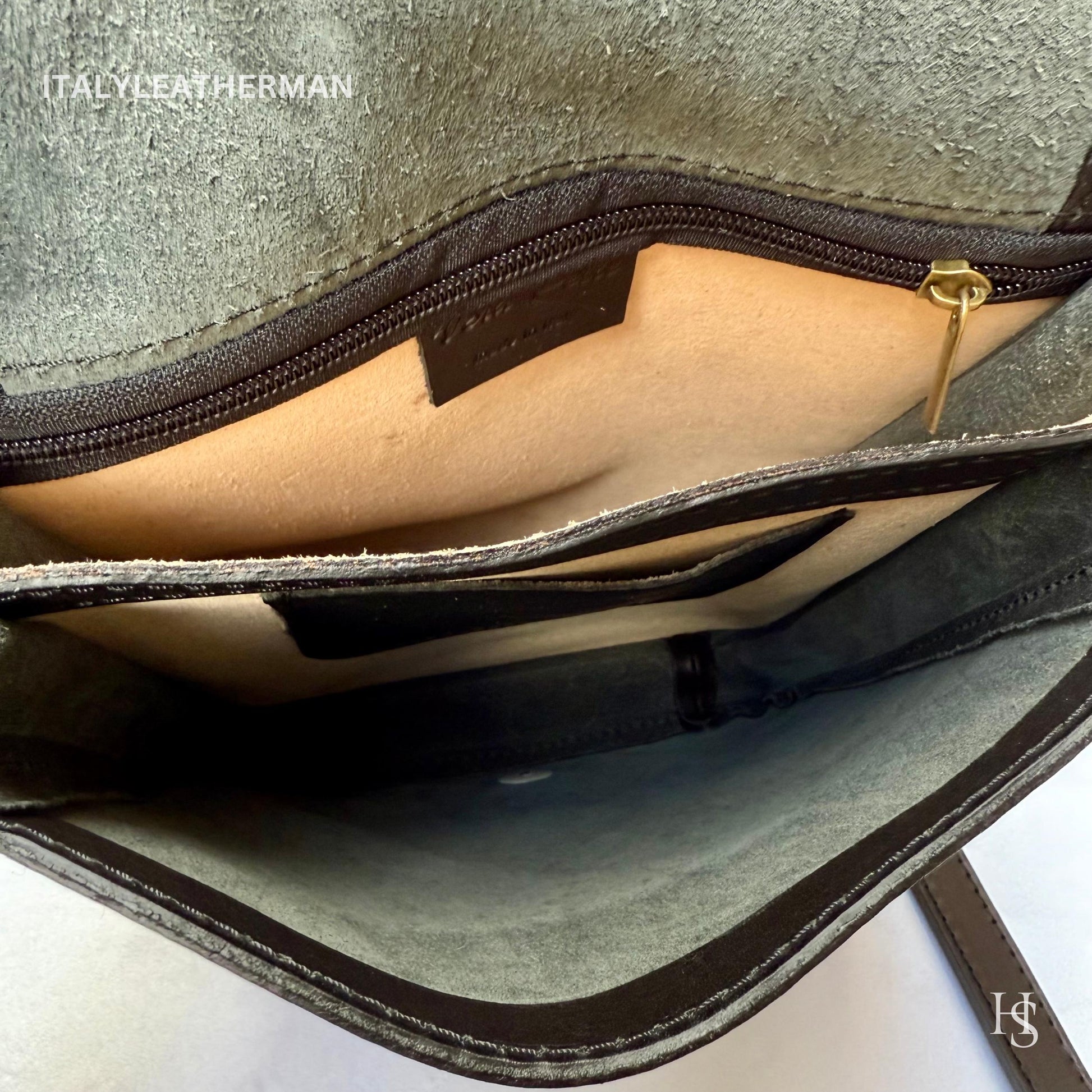 Italian Handmade Leather Crossbody Bags for Men Made In Italy from Florence || handmade leather bag , Gift for him