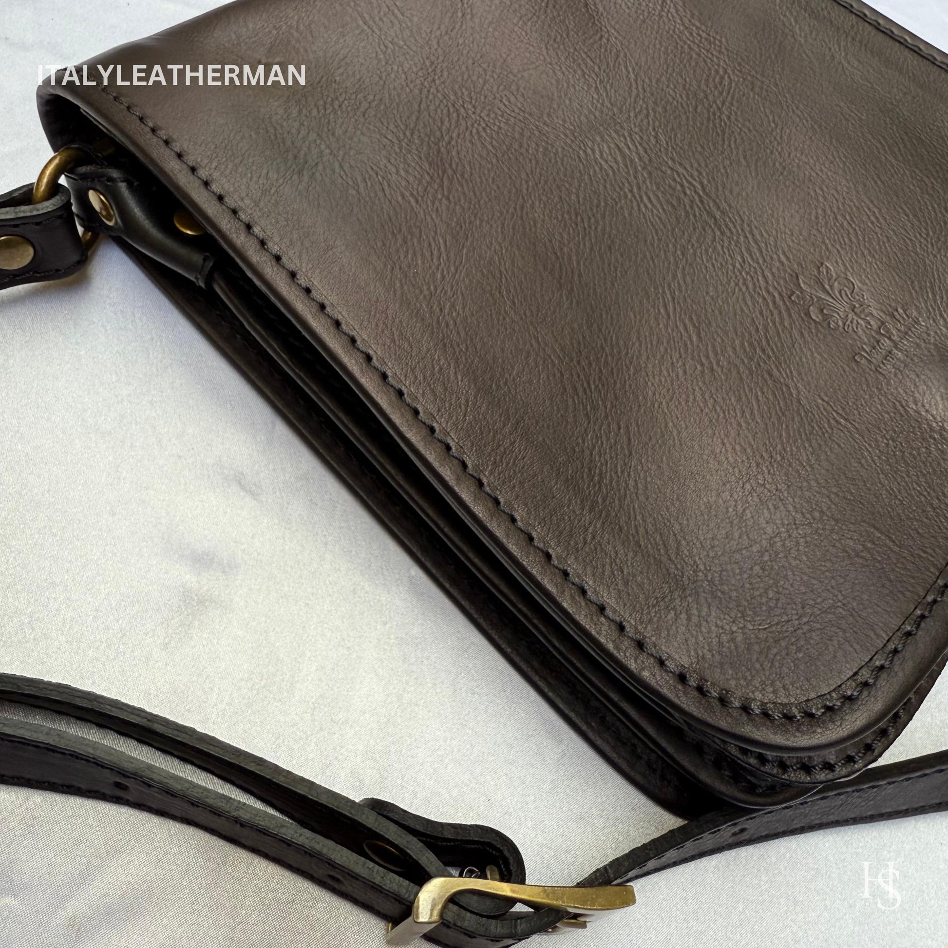 Italian Handmade Leather Crossbody Bags for Men Made In Italy from Florence || handmade leather bag , Gift for him