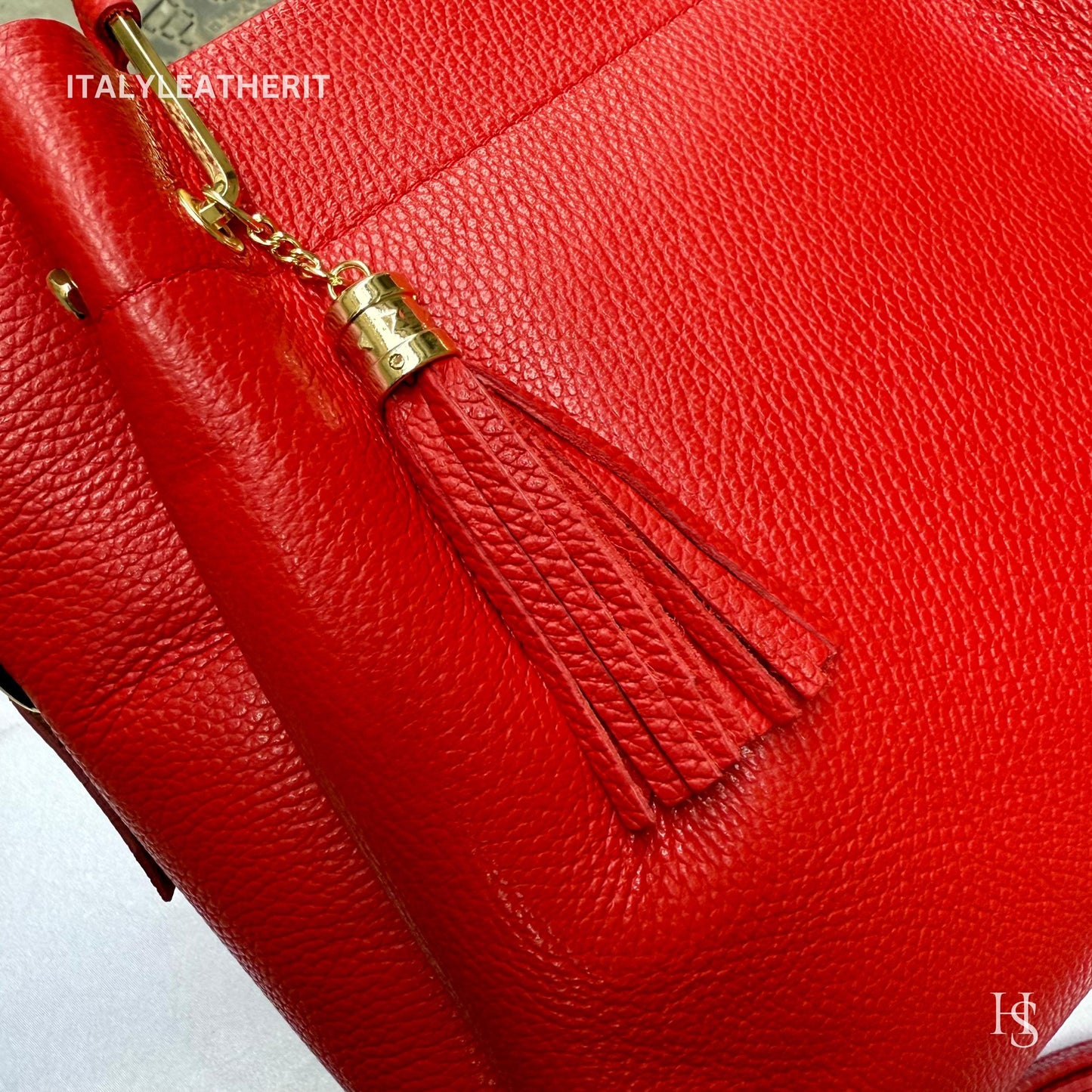 Italian Handmade Leather Bags For Women | Elegant Brown Leather Tote From Florence, Italy | Premium Craftsmanship, Red purse