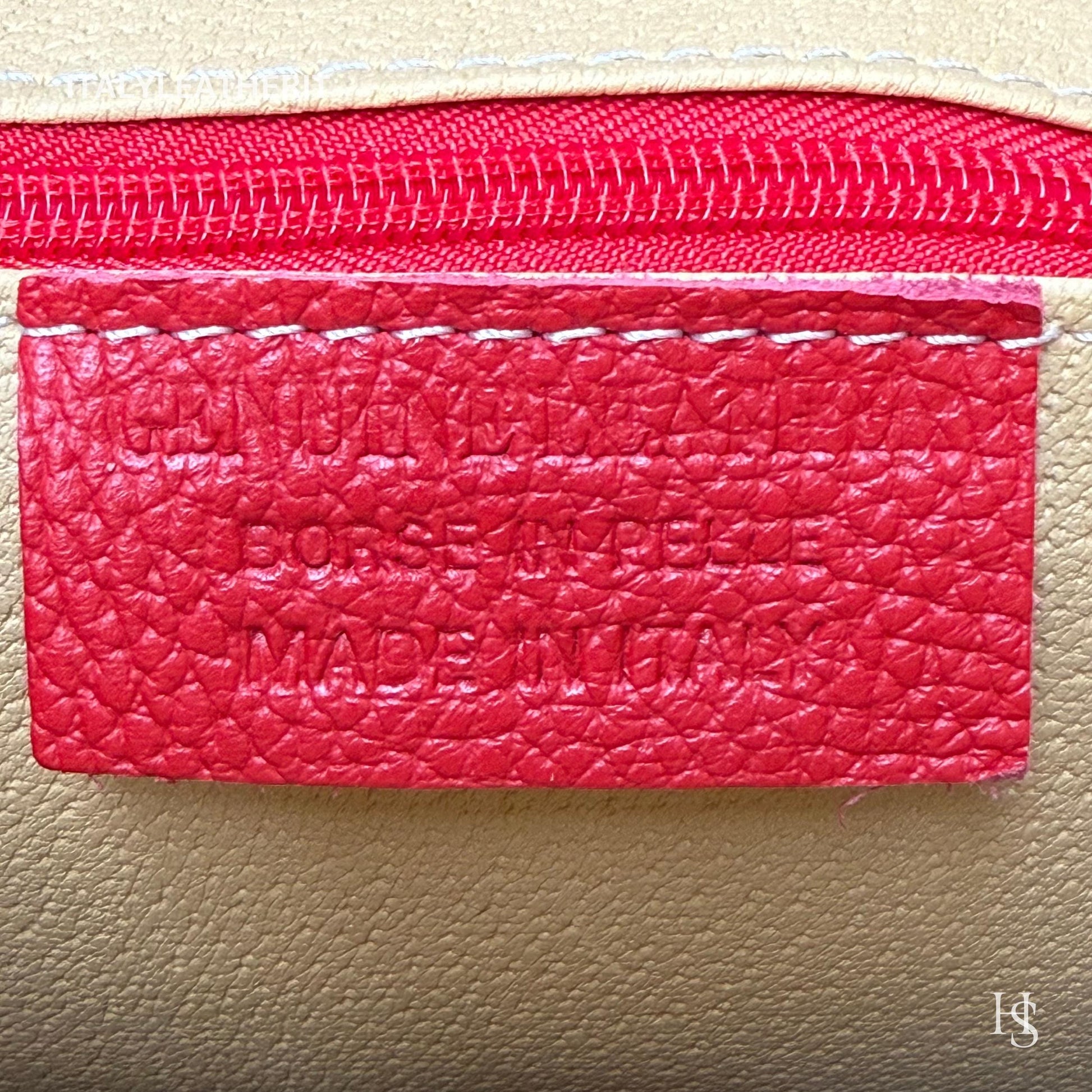Italian Handmade Leather Bags For Women | Elegant Brown Leather Tote From Florence, Italy | Premium Craftsmanship, Red purse