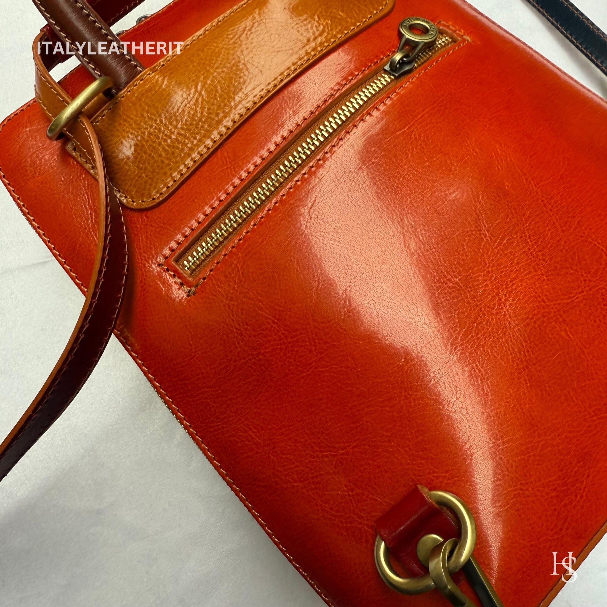 Italian Unisex Handmade Tuscan Leather Backpack From Florence, Made In Italy, Computer bag, multicolor backpack