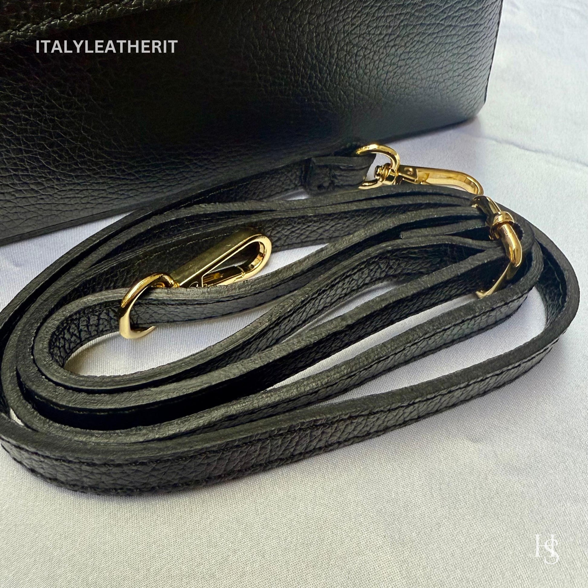Italian Handmade Leather Bags for Women | Elegant Leather Tote from Florence with Bee-Shaped Accessory Clasp Closure