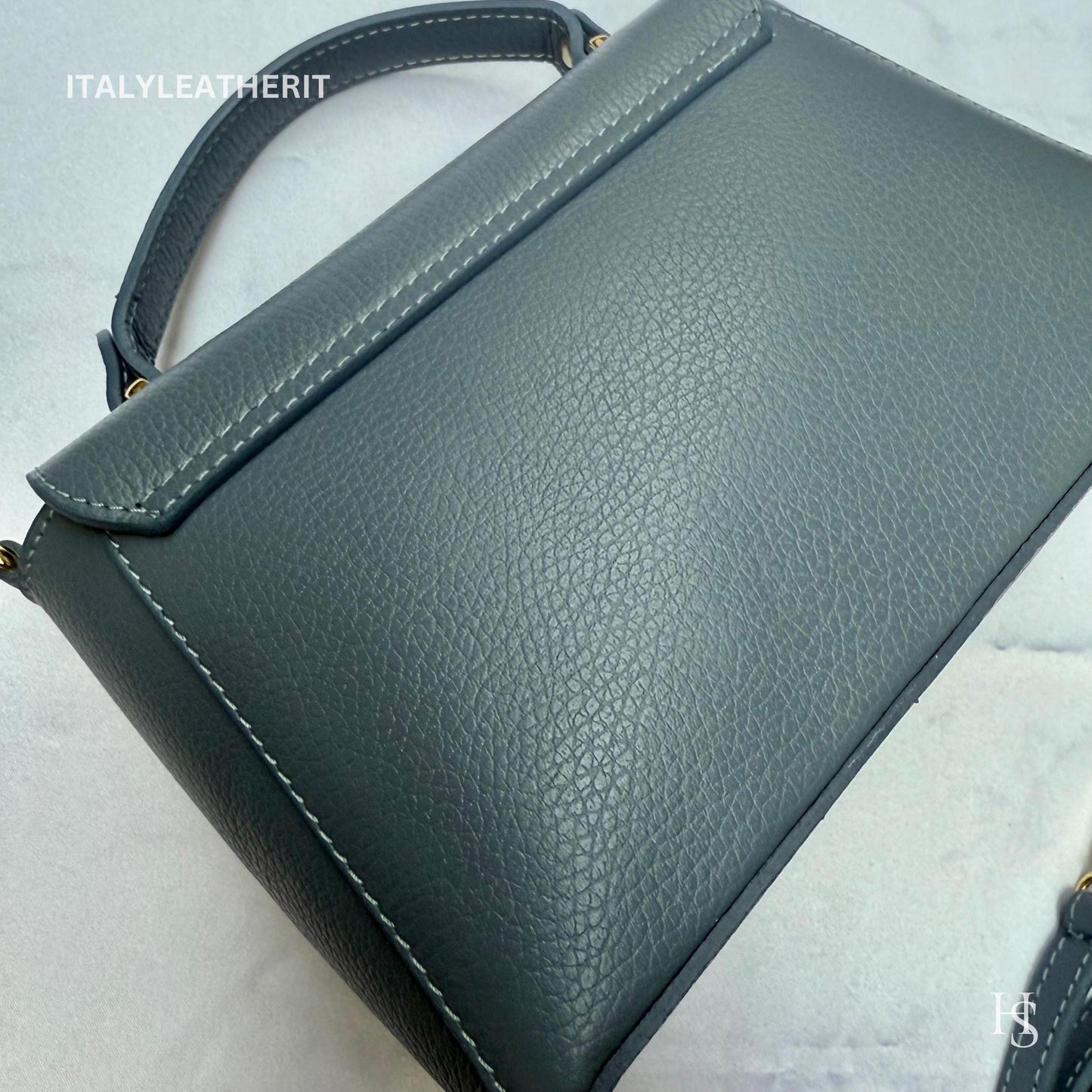 Italian Handmade Leather Bags for Women | Elegant Leather Tote from Florence with Bee-Shaped Accessory Clasp Closure