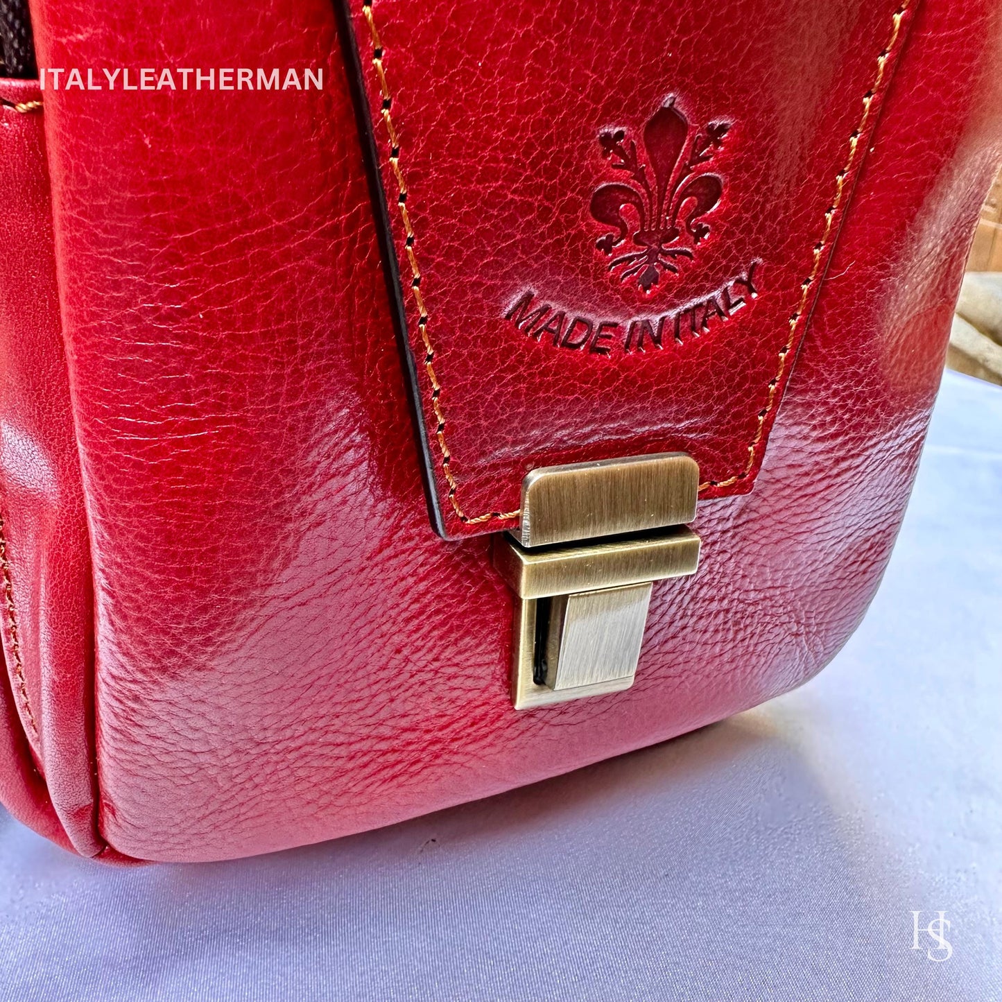 Italian Handmade Leather Sling Bag for Unisex Made In Italy from Florence | Waist Bag