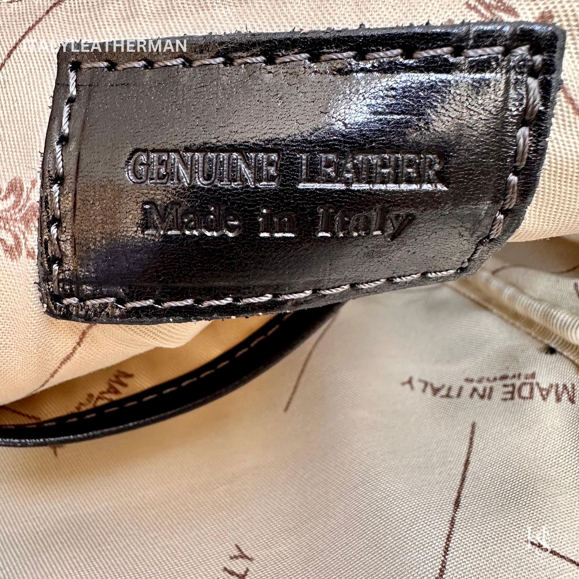 Italian Handmade Leather Sling Bag for Unisex Made In Italy from Florence | Waist Bag