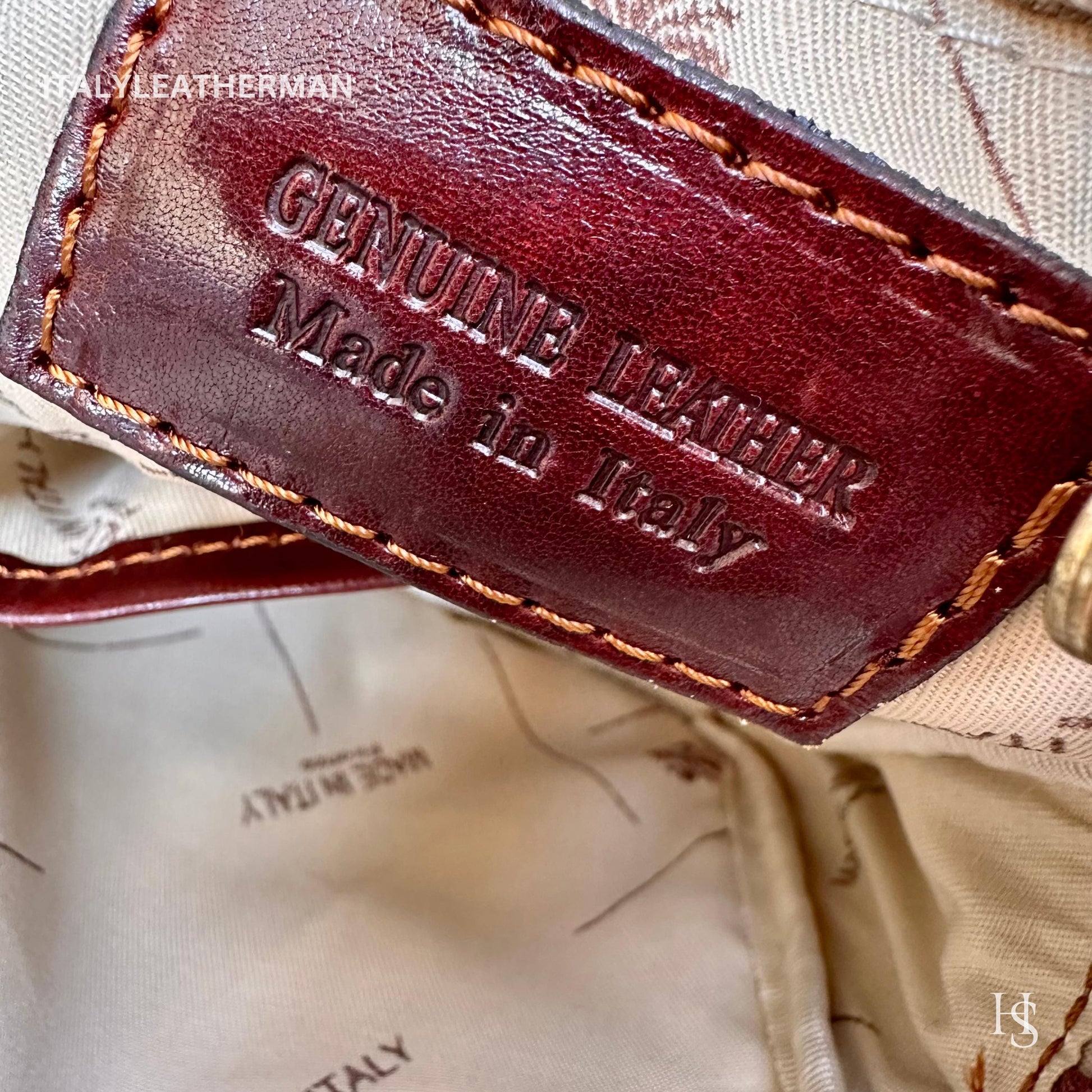 Italian Handmade Leather Sling Bag for Unisex Made In Italy from Florence | Waist Bag, perfect gift