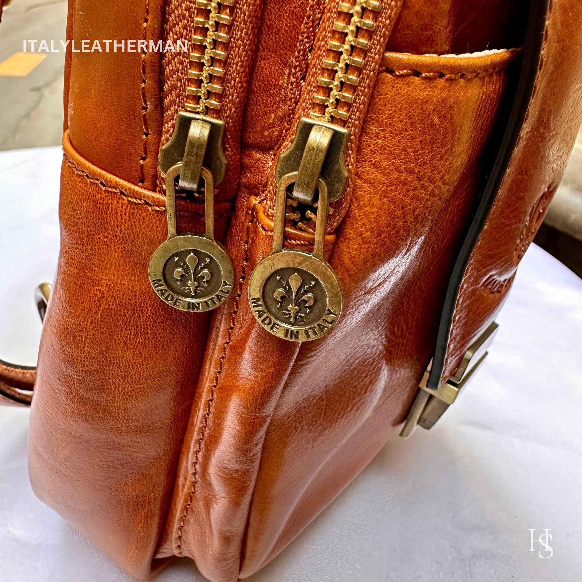 Italian Handmade Leather Sling Bag for Unisex Made In Italy from Florence | Waist Bag
