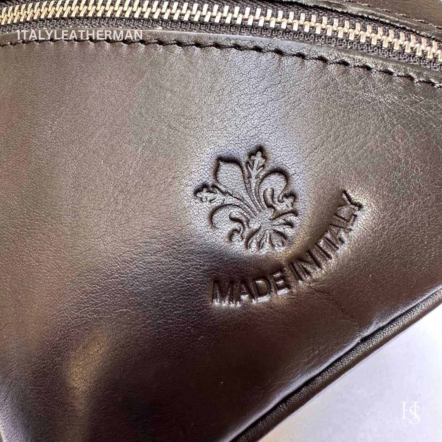 Italian Handmade Leather Sling Bags for Unisex, Crafted in Florence - Versatile Waist Bag and Leather Fanny Pack