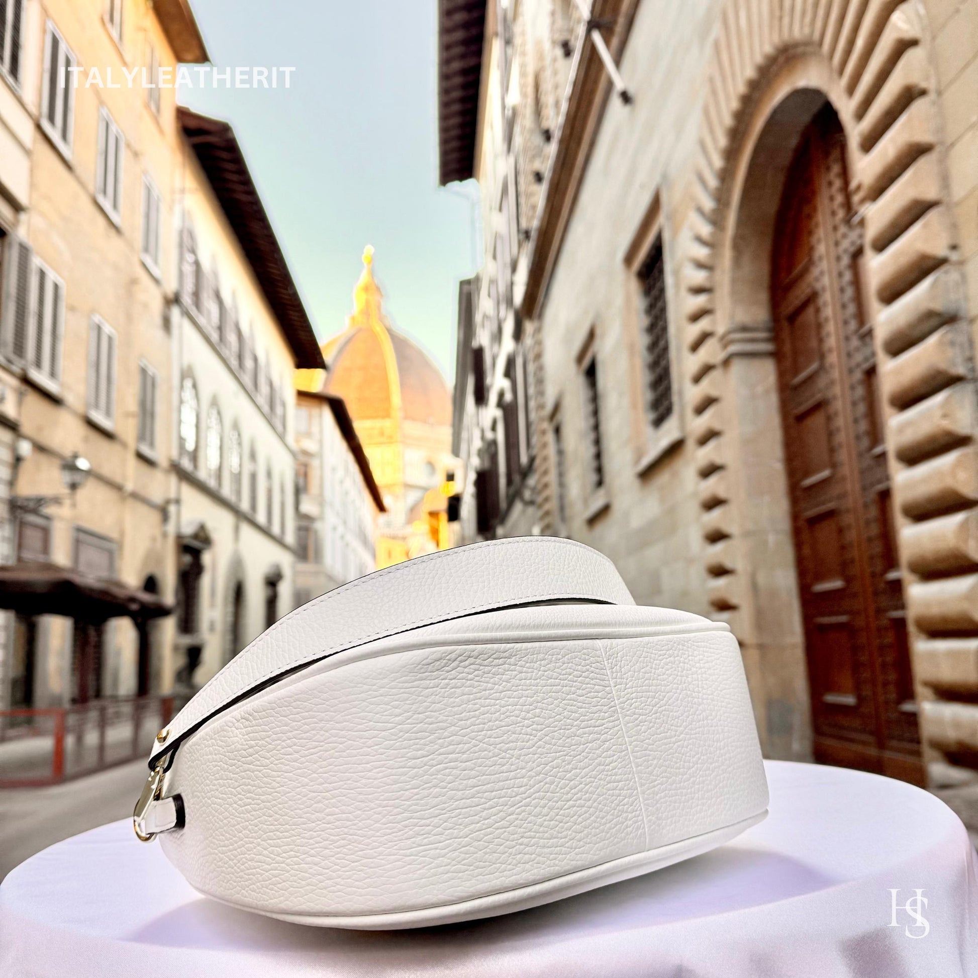 Italian Handmade Leather Bags For Women l l Elegant Leather Tote From Florence, Made in Italy, White leather Tote