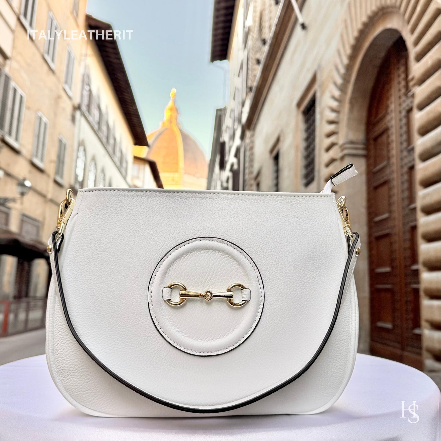 Italian Handmade Leather Bags For Women l l Elegant Leather Tote From Florence, Made in Italy, White leather Tote