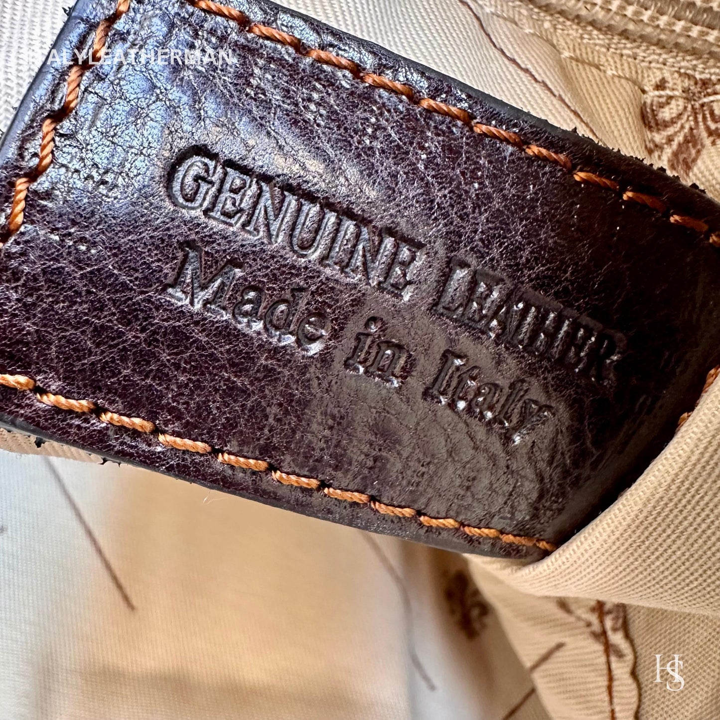 Italian Handmade Leather Sling Bag for Unisex Made In Italy from Florence | Waist Bag