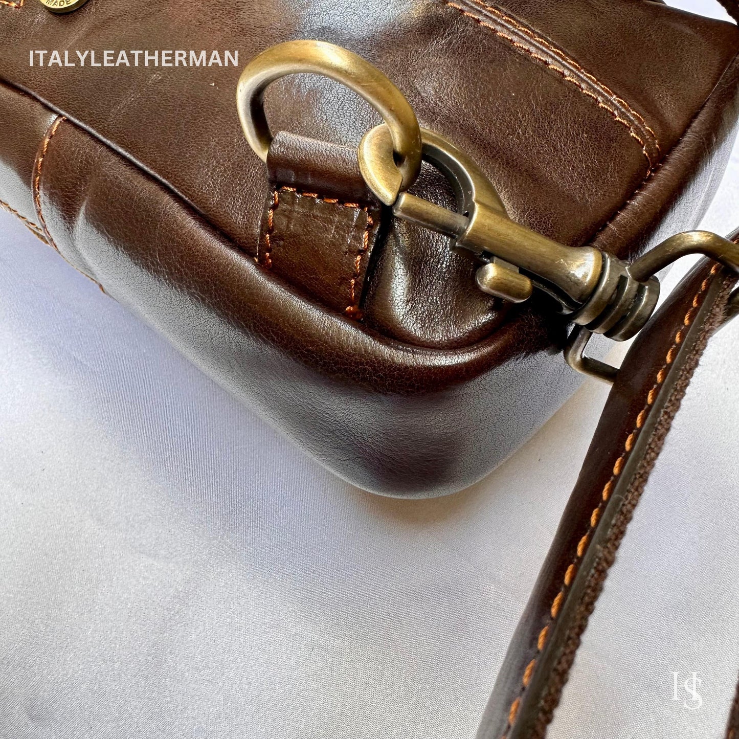 Italian Handmade Leather Sling Bag for Unisex Made In Italy from Florence | Waist Bag