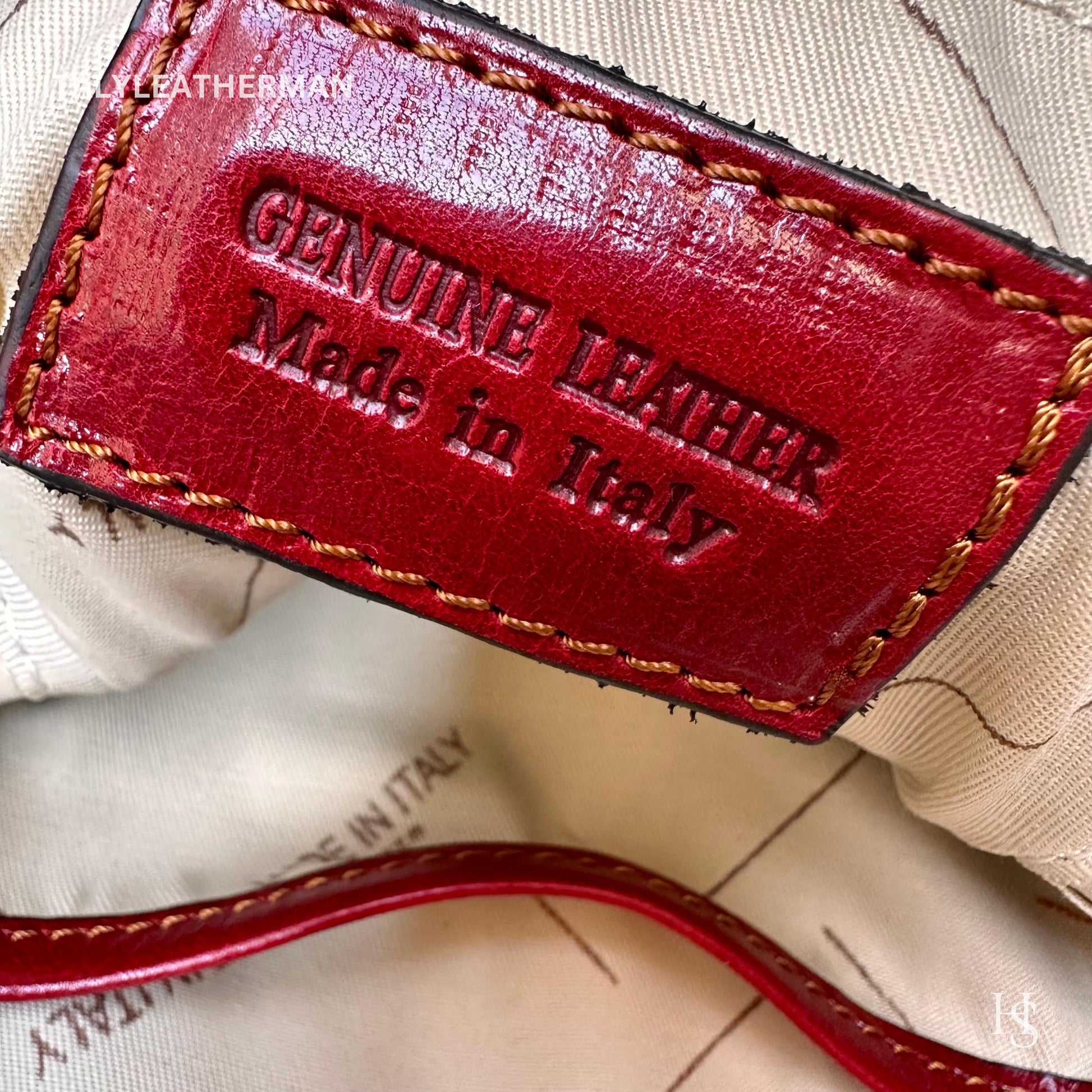 Italian Handmade Leather Sling Bag for Unisex Made In Italy from Florence | Waist Bag