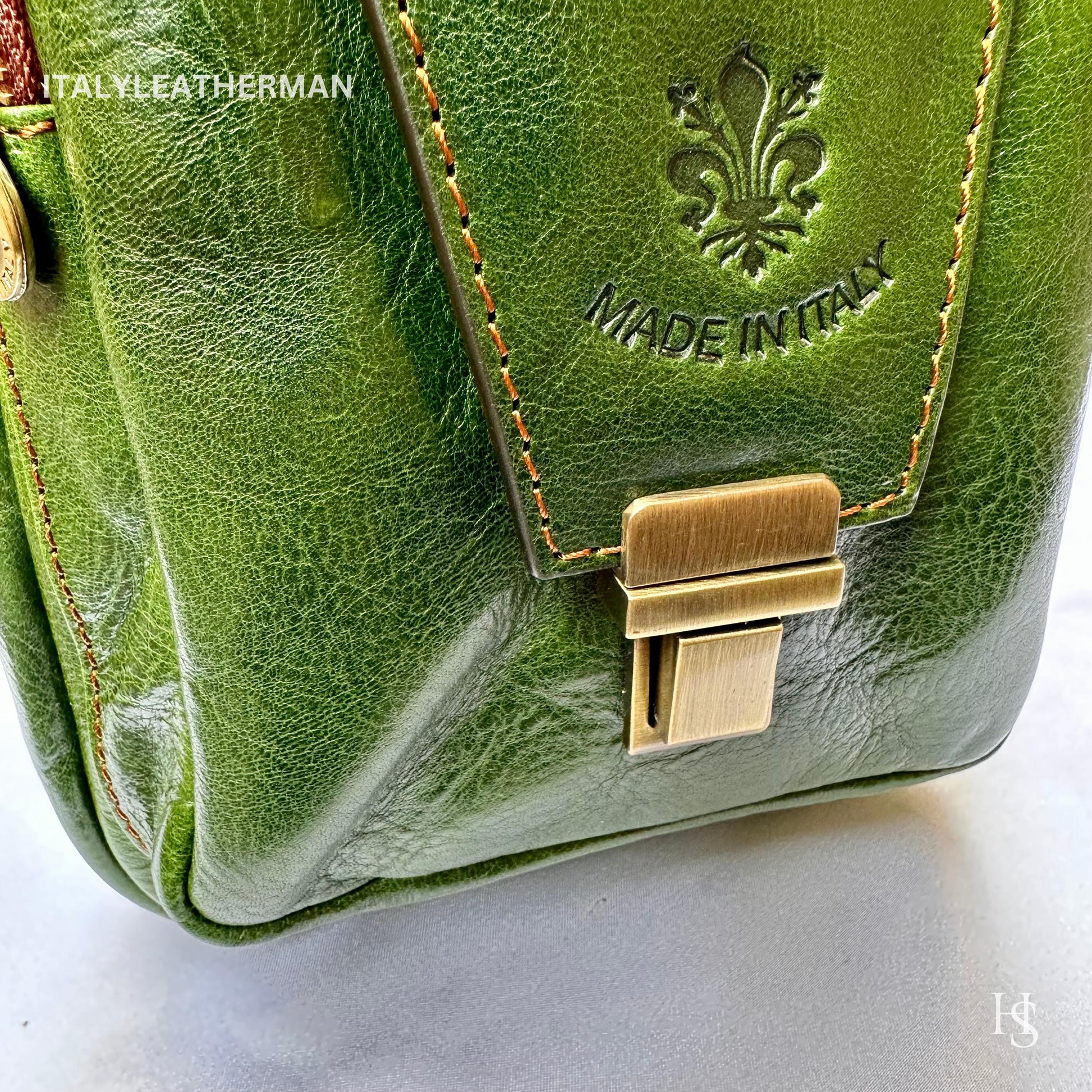 Italian Handmade Leather Sling Bag for Unisex Made In Italy from Florence | Waist Bag, gifts for him