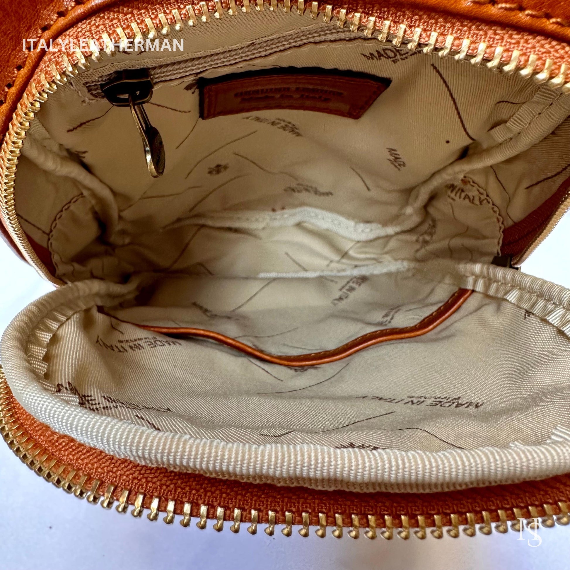 Italian Handmade Leather Sling Bag for Unisex Made In Italy from Florence | Waist Bag
