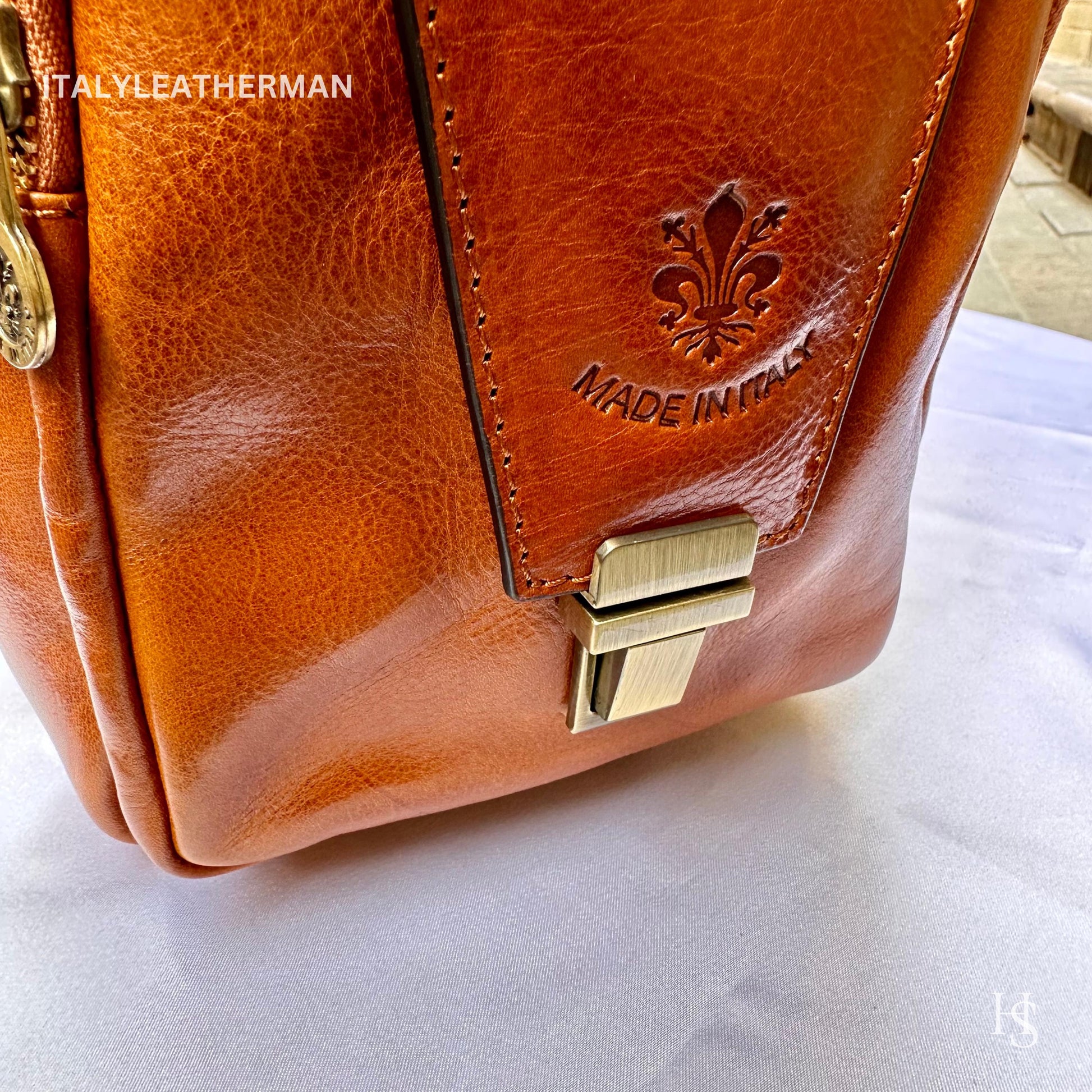Italian Handmade Leather Sling Bag for Unisex Made In Italy from Florence | Waist Bag