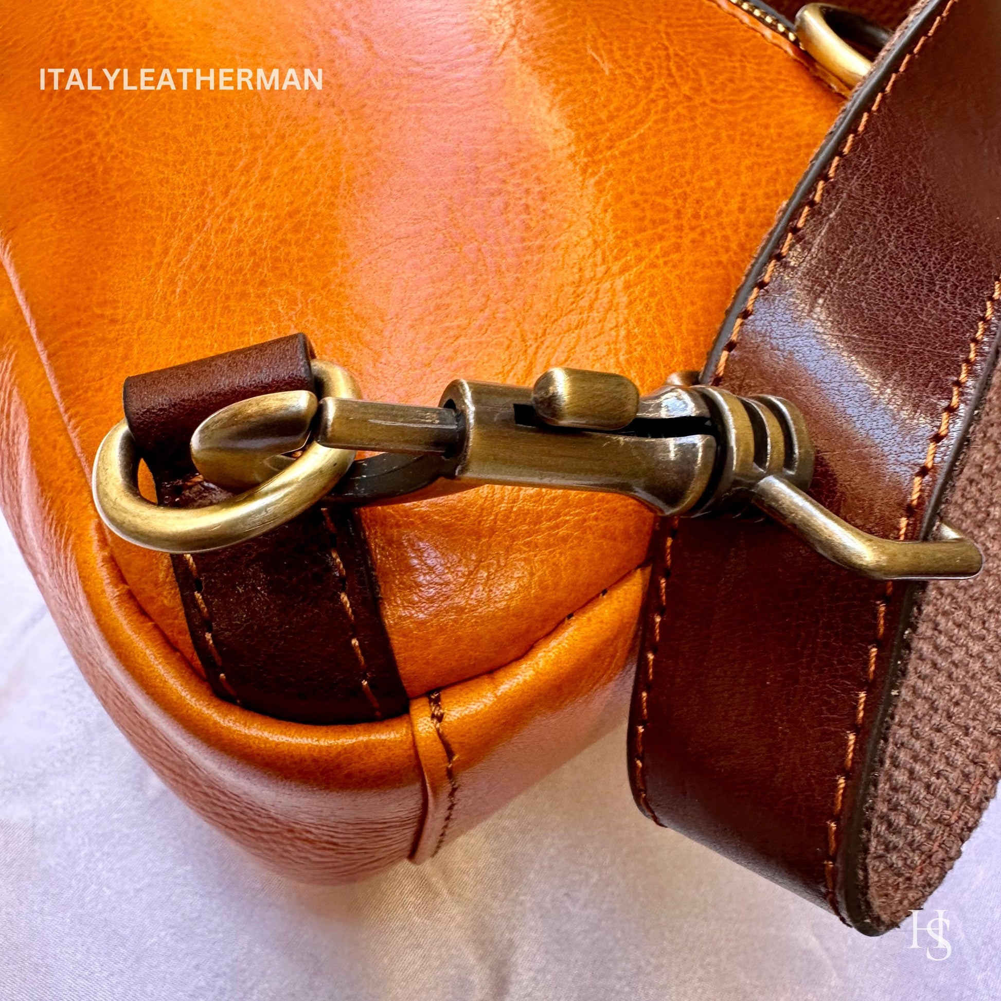 Italian Handmade Leather Sling Bags for Unisex, Crafted in Florence - Versatile Waist Bag and Leather Fanny Pack