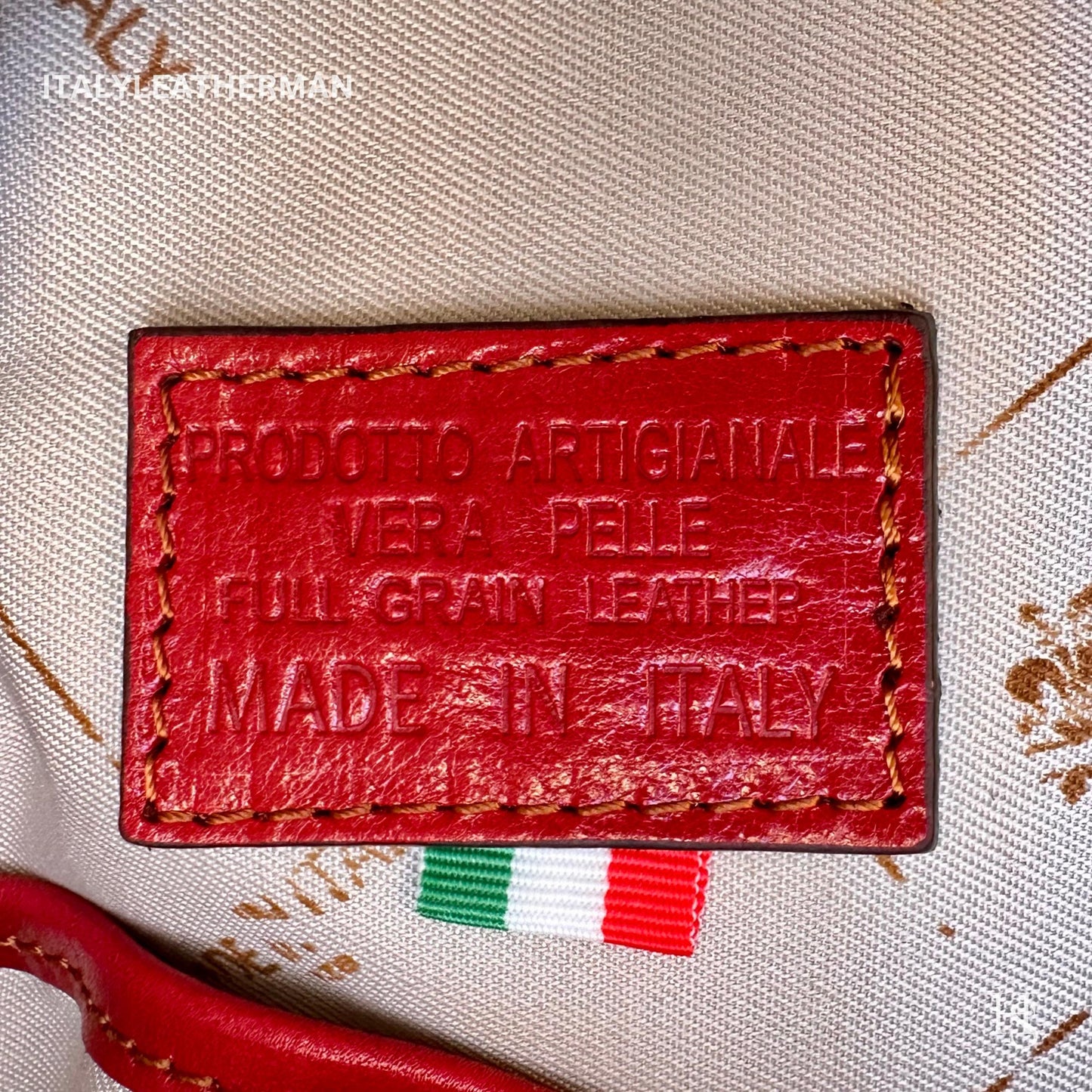 Italian Handmade Leather Sling Bags for Unisex Made in Italy from Florence - Waist Bag - Leather Fanny Pack - Red Sling Bag
