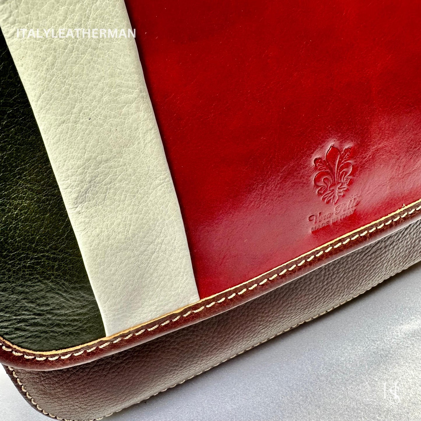 Italian Handmade Leather Crossbody Bags for Men Made In Italy from Florence || handmade leather bag, Italian flag