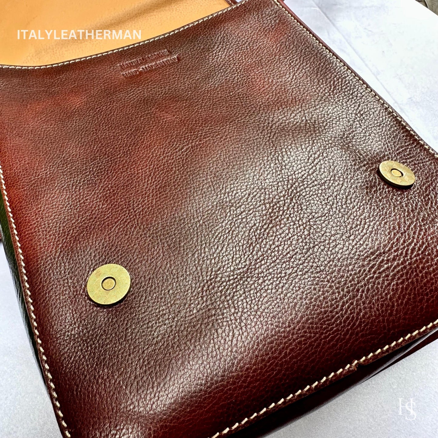 Italian Handmade Leather Crossbody Bags for Men Made In Italy from Florence || handmade leather bag, Italian flag