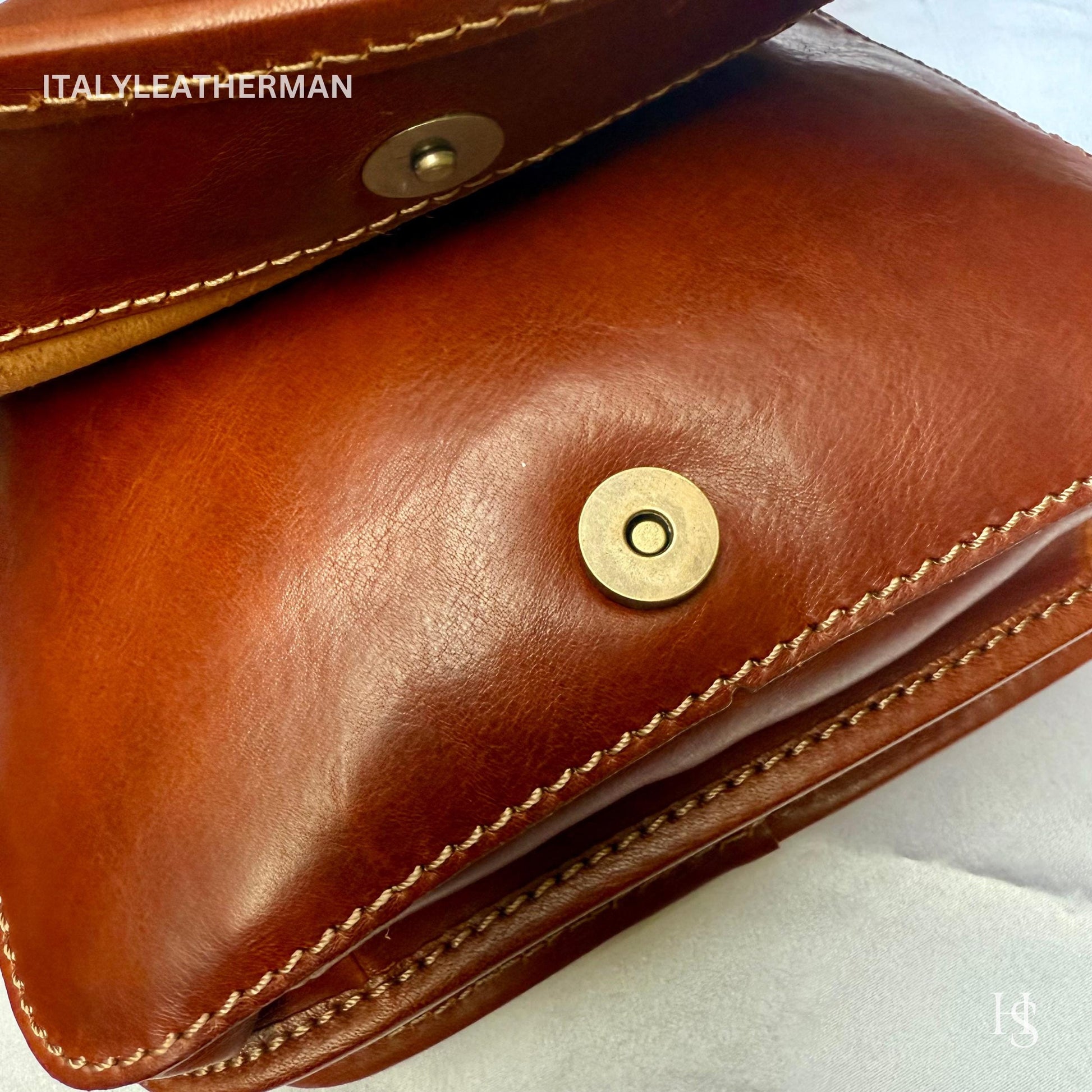 Italian Handmade Leather Crossbody Bags for Men Made In Italy from Florence || handmade leather bag, Gift for him
