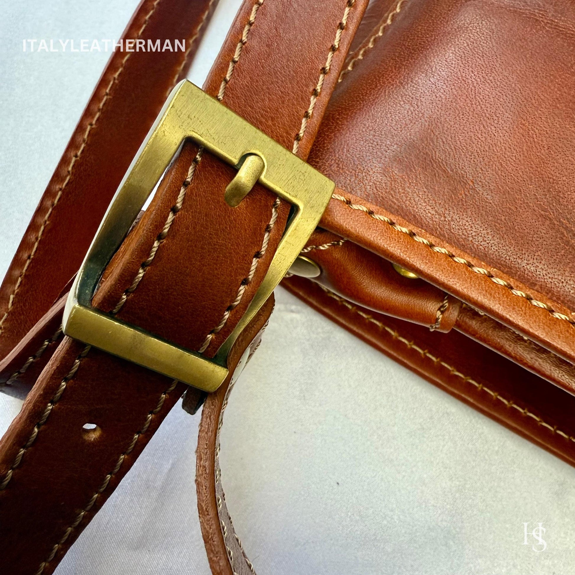 Italian Handmade Leather Crossbody Bags for Men Made In Italy from Florence || handmade leather bag, Gift for him