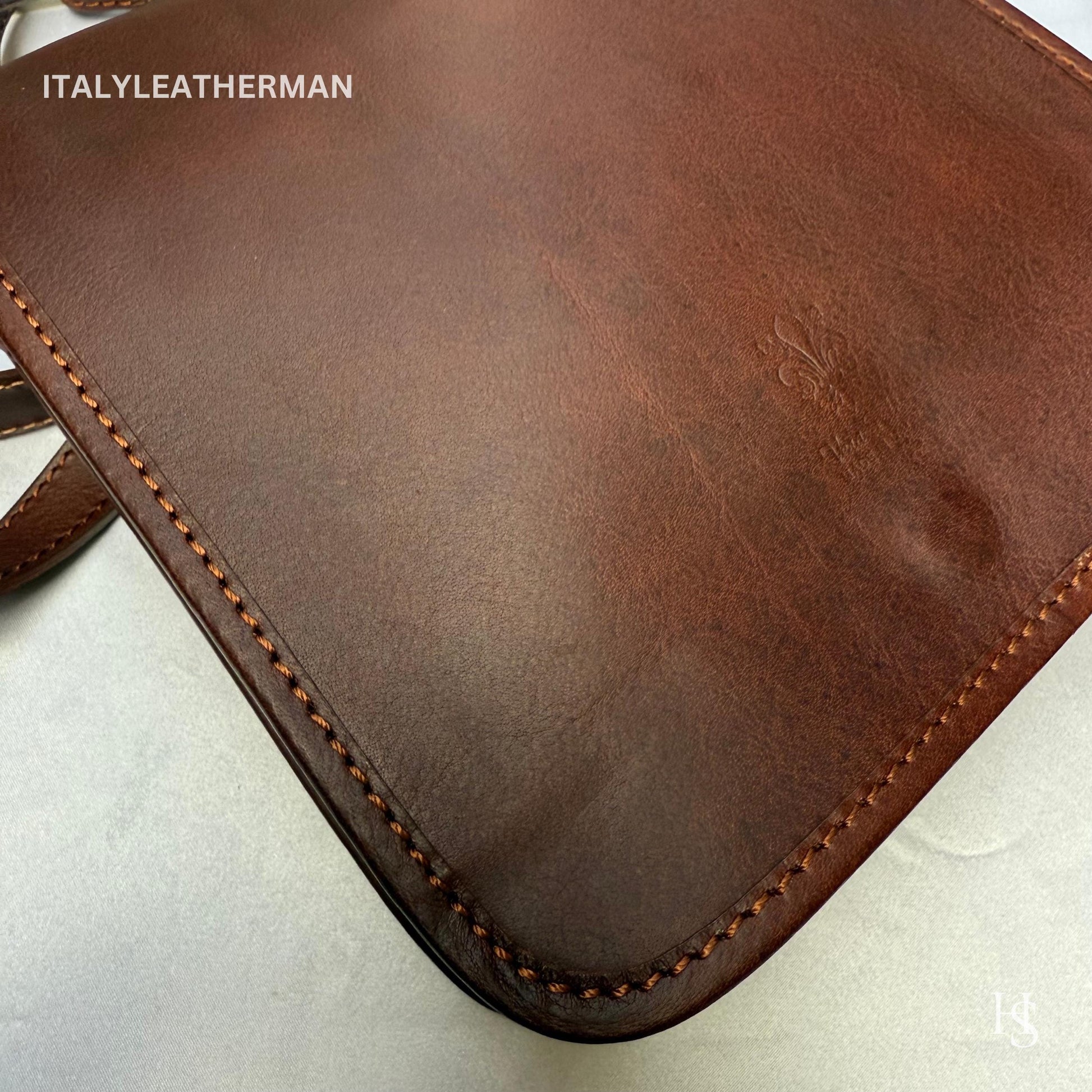 Italian Handmade Leather Crossbody Bags for Men Made In Italy from Florence || handmade leather bag, Gift for him