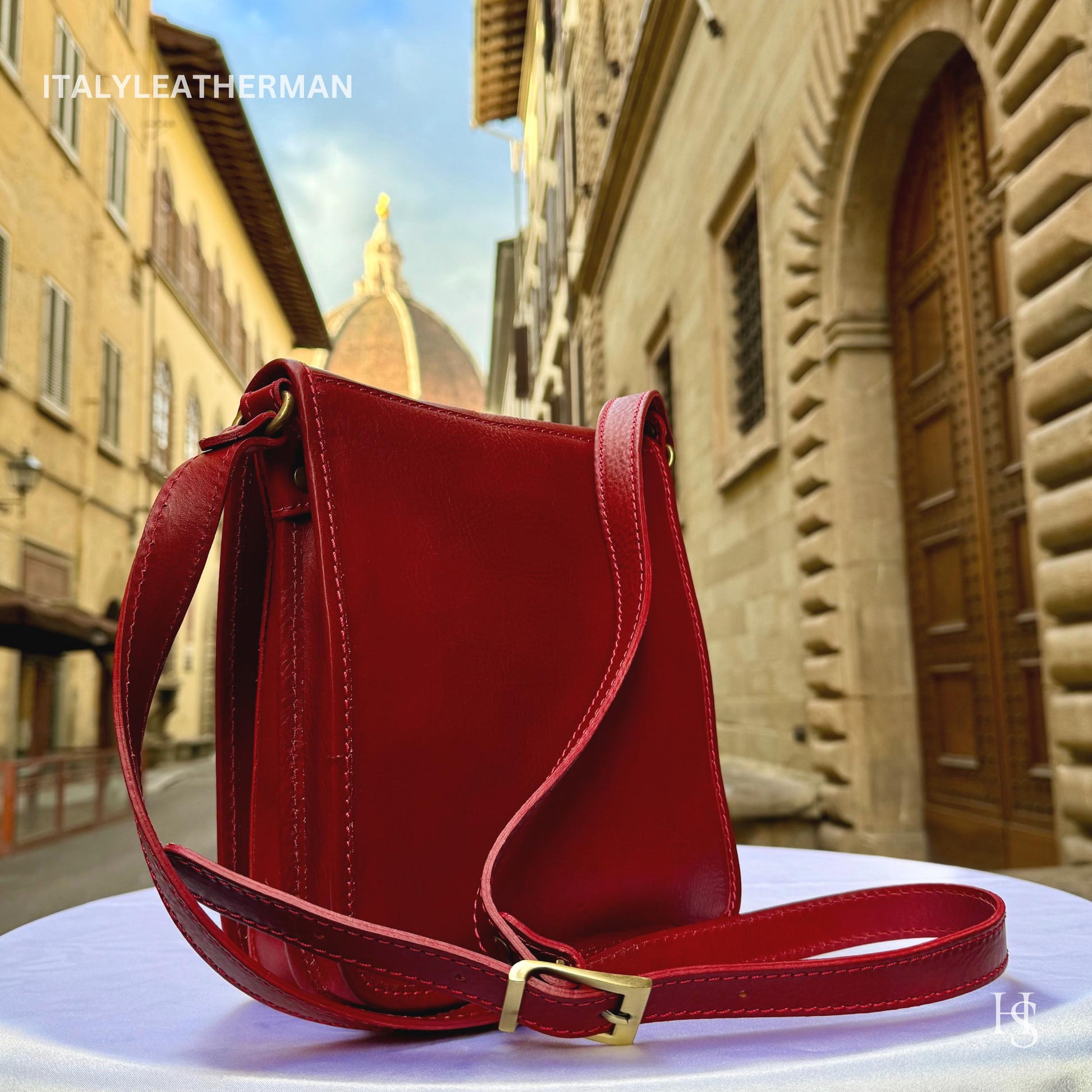 Italian Handmade Leather Crossbody Bags for Men Made In Italy from Florence || handmade leather bag, Gift for him