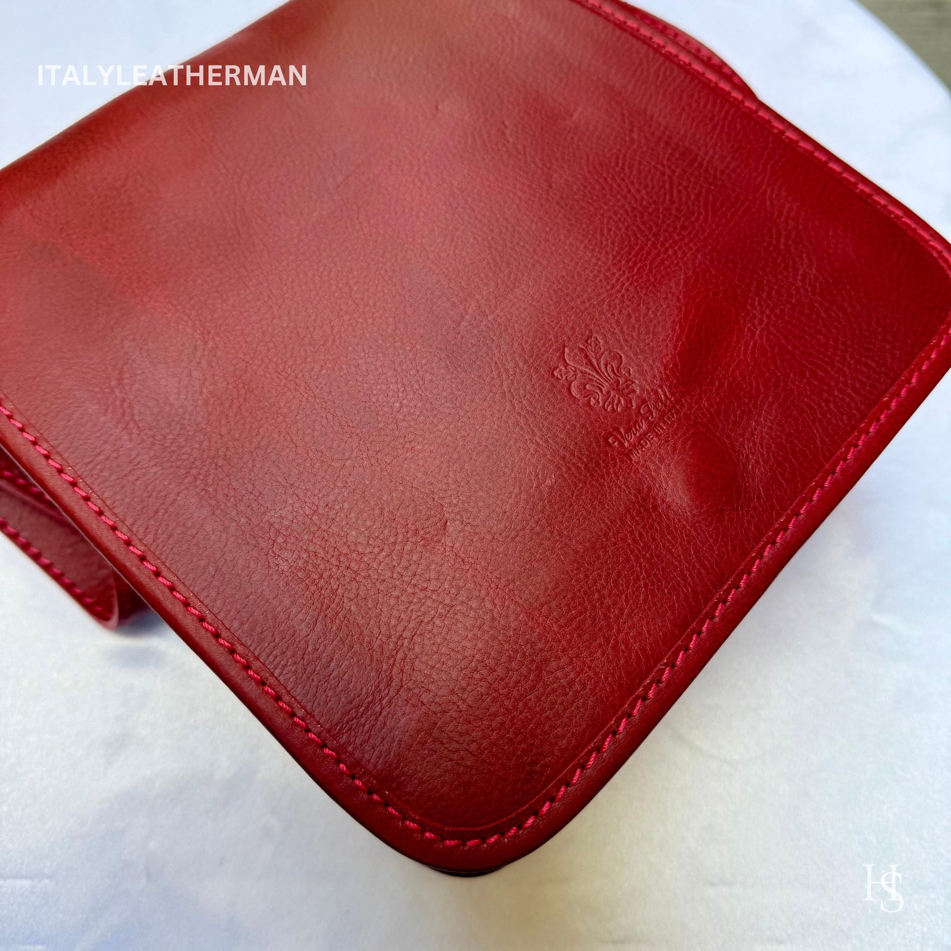 Italian Handmade Leather Crossbody Bags for Men Made In Italy from Florence || handmade leather bag, Gift for him