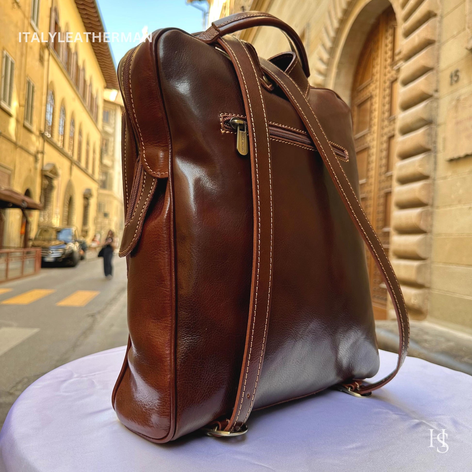 Italian Handmade Leather Backpacks for Unisex| Elevate Your Style with Exquisite Craftsmanship Made in Italy from Florence