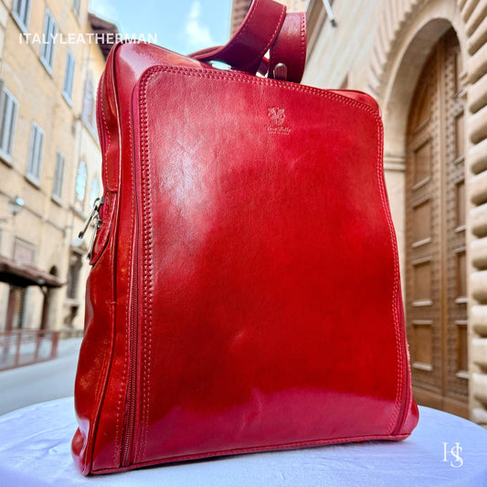 Italian Handmade Leather Backpacks for Unisex| Elevate Your Style with Exquisite Craftsmanship Made in Italy from Florence