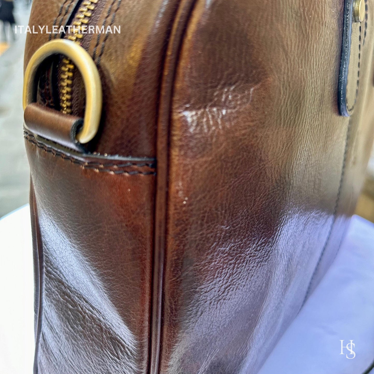Italian Handmade Leather Briefcase Bags for Men | Elevate Your Style with Exquisite Craftsmanship made in Italy from Florence | shoulder bag