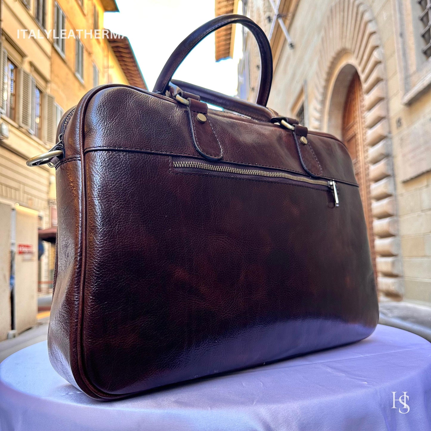 Italian Handmade Leather Briefcase Bags for Men | Elevate Your Style with Exquisite Craftsmanship made in Italy from Florence | shoulder bag