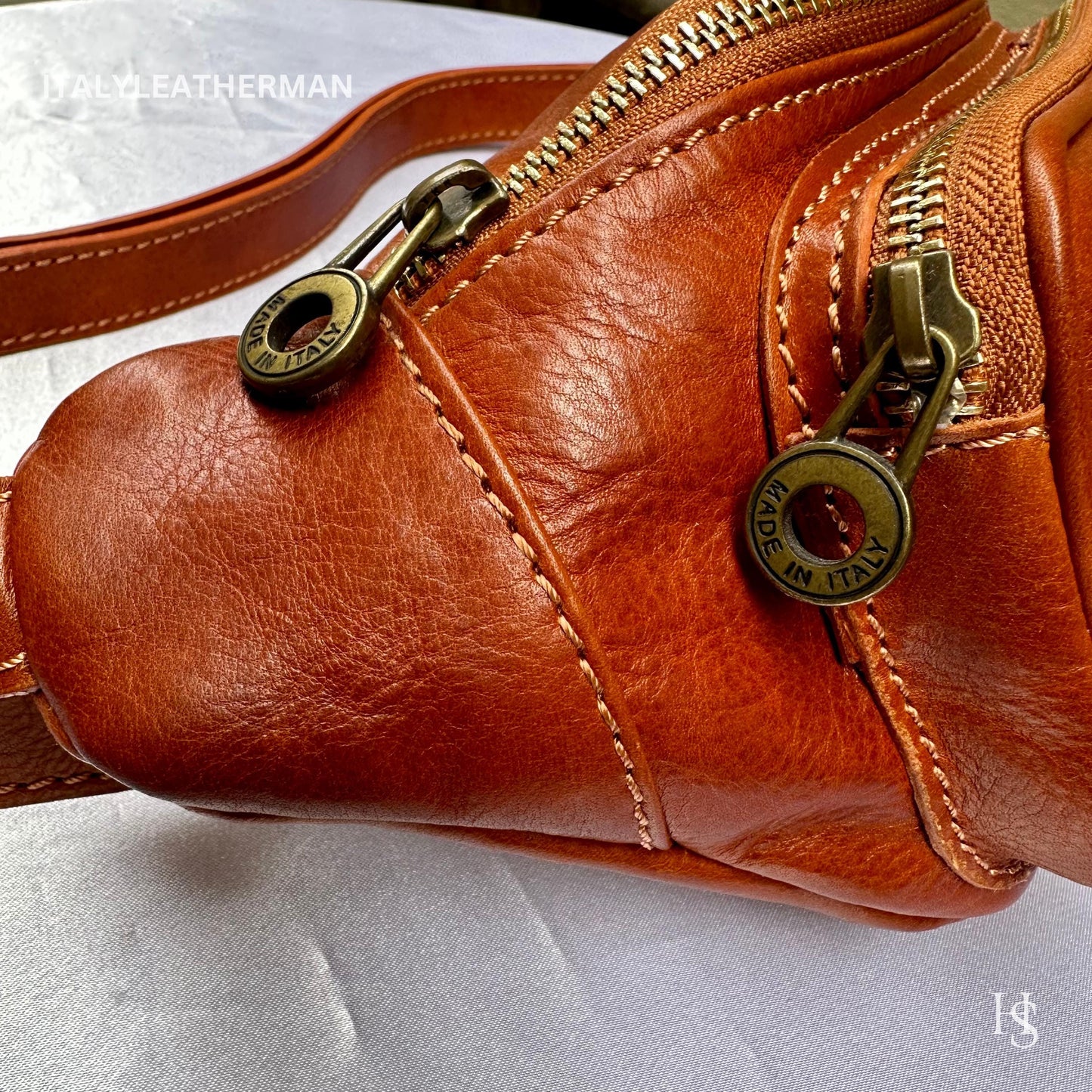 Italian Handmade Leather Belt Bags for Unisex Made In Italy from Florence | Waist Bag | Leather Fanny Pack | Belly Bag