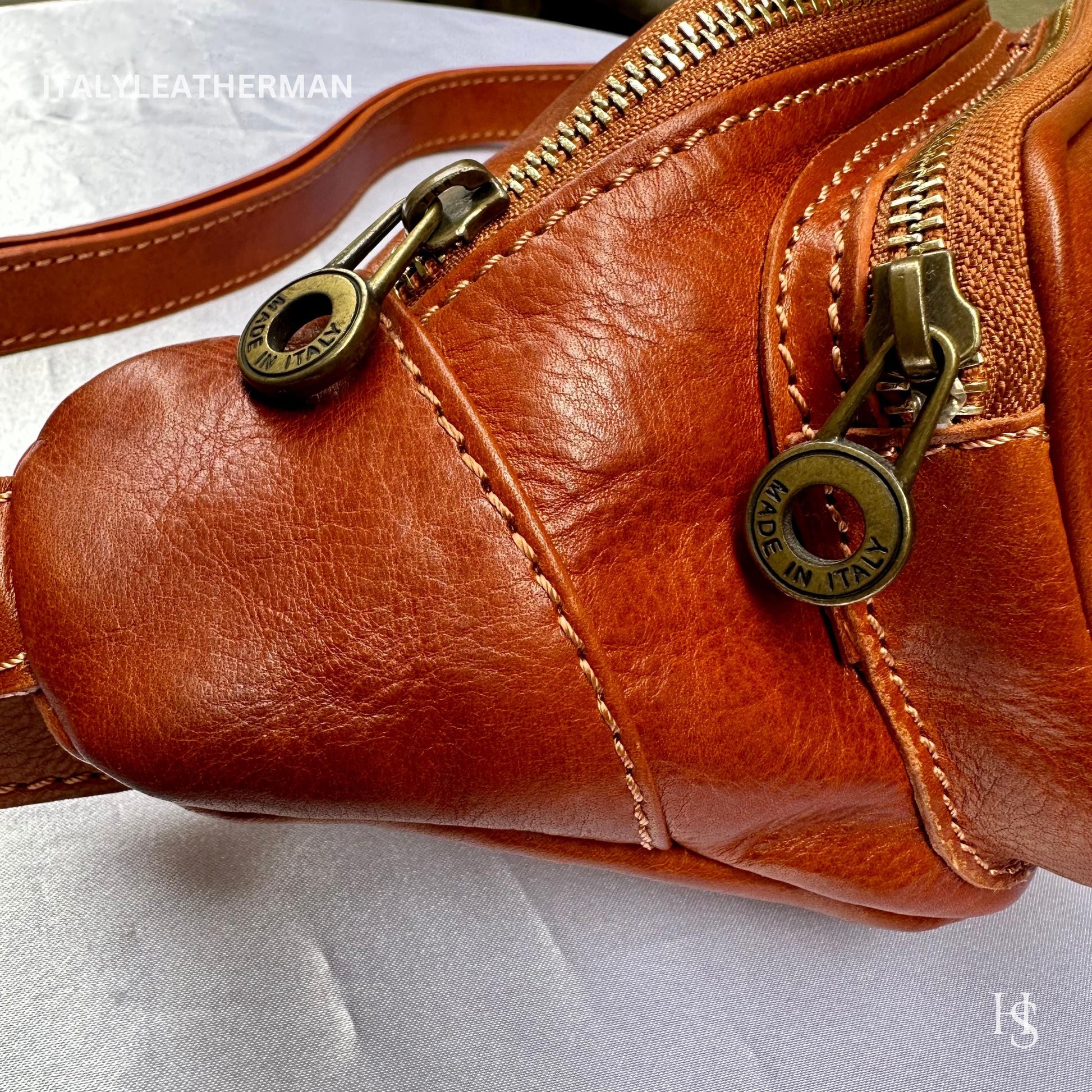 Italian Handmade Leather Belt Bags for Unisex Made In Italy from Florence | Waist Bag | Leather Fanny Pack | Belly Bag