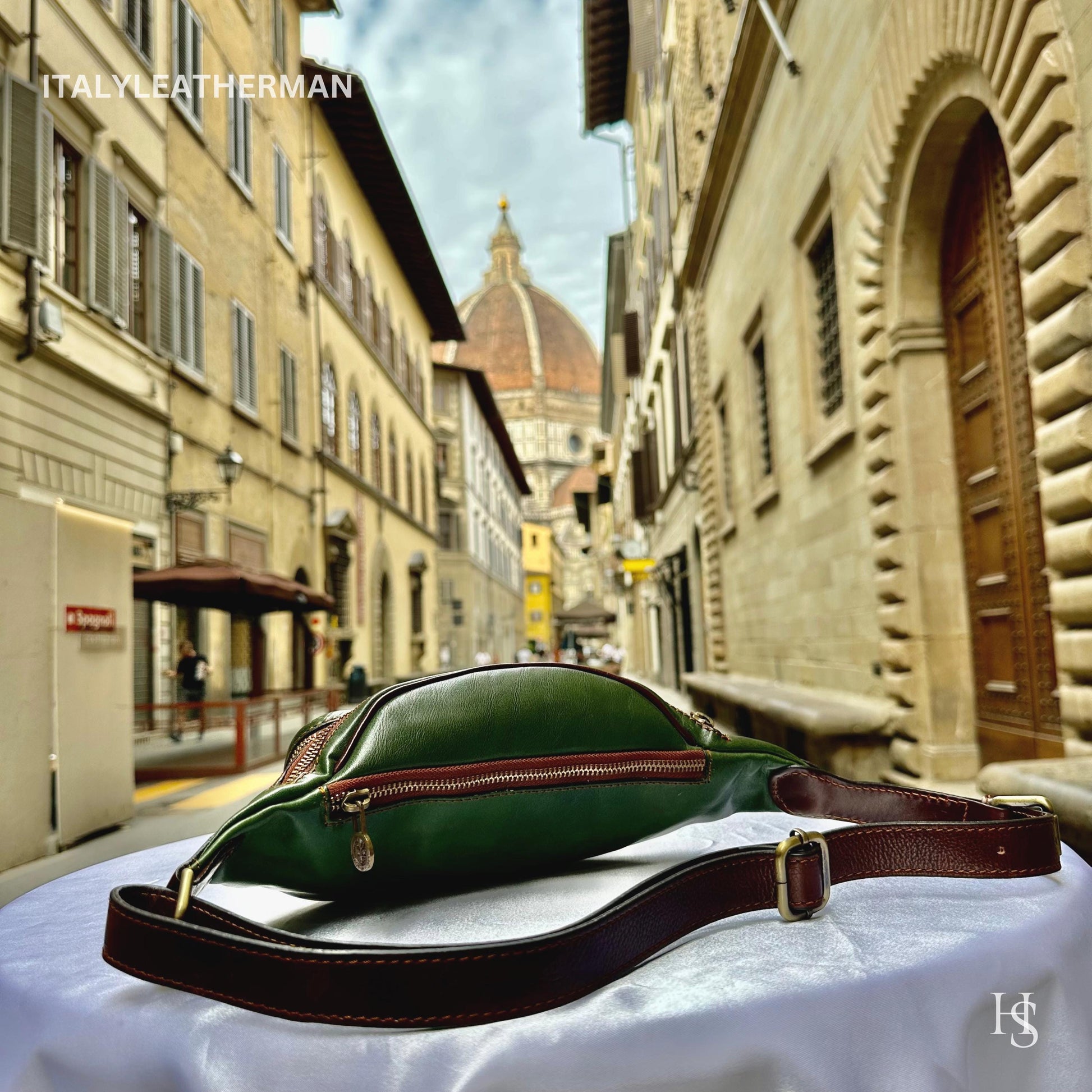 Italian Handmade Leather Belt Bags for Unisex Made In Italy from Florence | Waist Bag | Leather Fanny Pack | Belly Bag