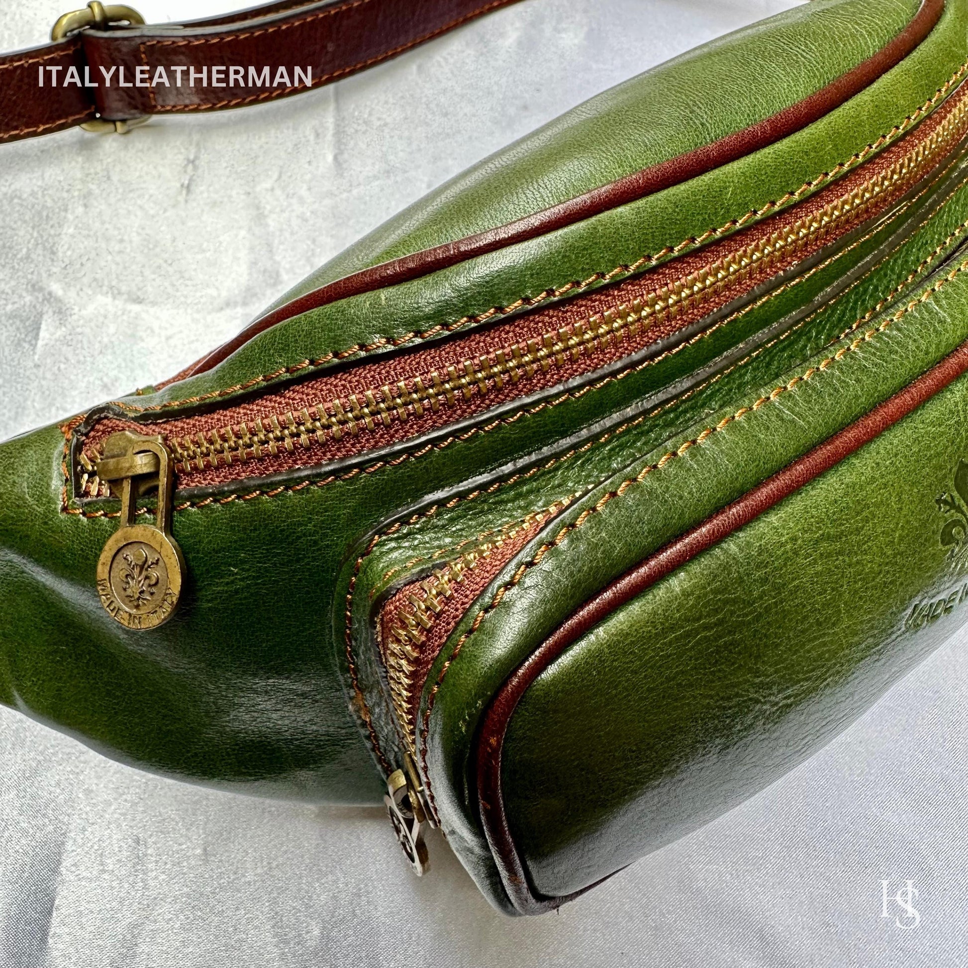 Italian Handmade Leather Belt Bags for Unisex Made In Italy from Florence | Waist Bag | Leather Fanny Pack | Belly Bag