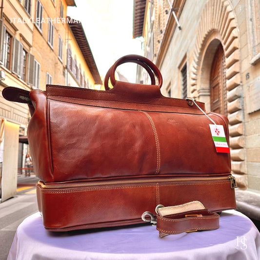 Italian Handmade Leather Travel Shoe Bags for Men | Elevate Your Style with Exquisite Craftsmanship made in Italy