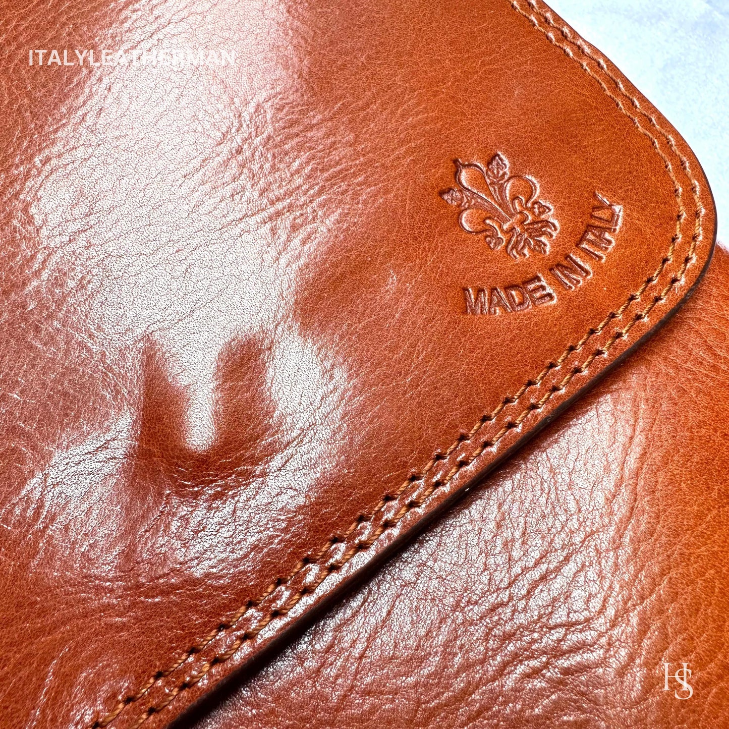 Italian Handmade Leather Crossbody Bags for Men Made In Italy from Florence || Handmade leather bag