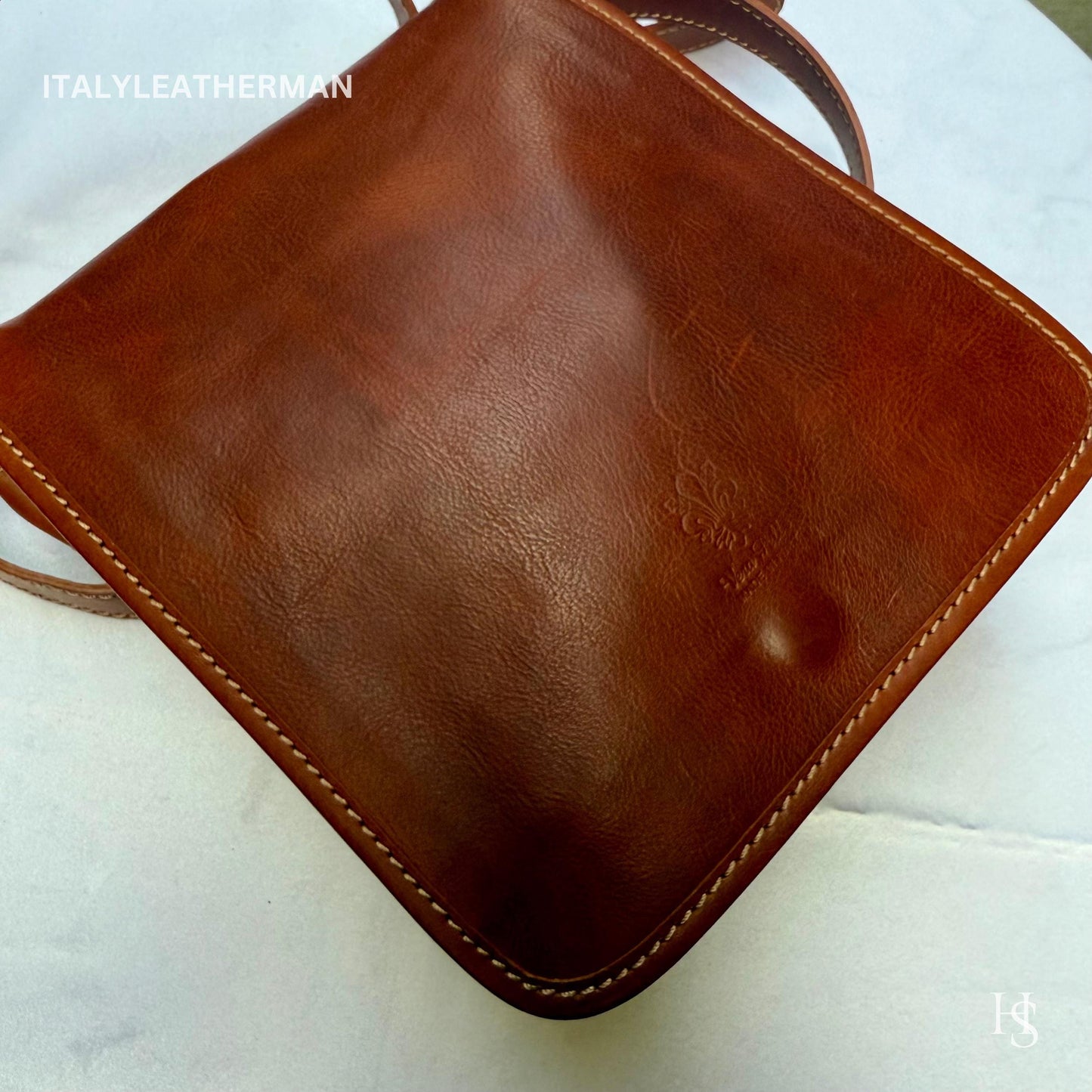 Italian Handmade Leather Crossbody Bags for Men Made In Italy from Florence || handmade leather bag, Gift for him