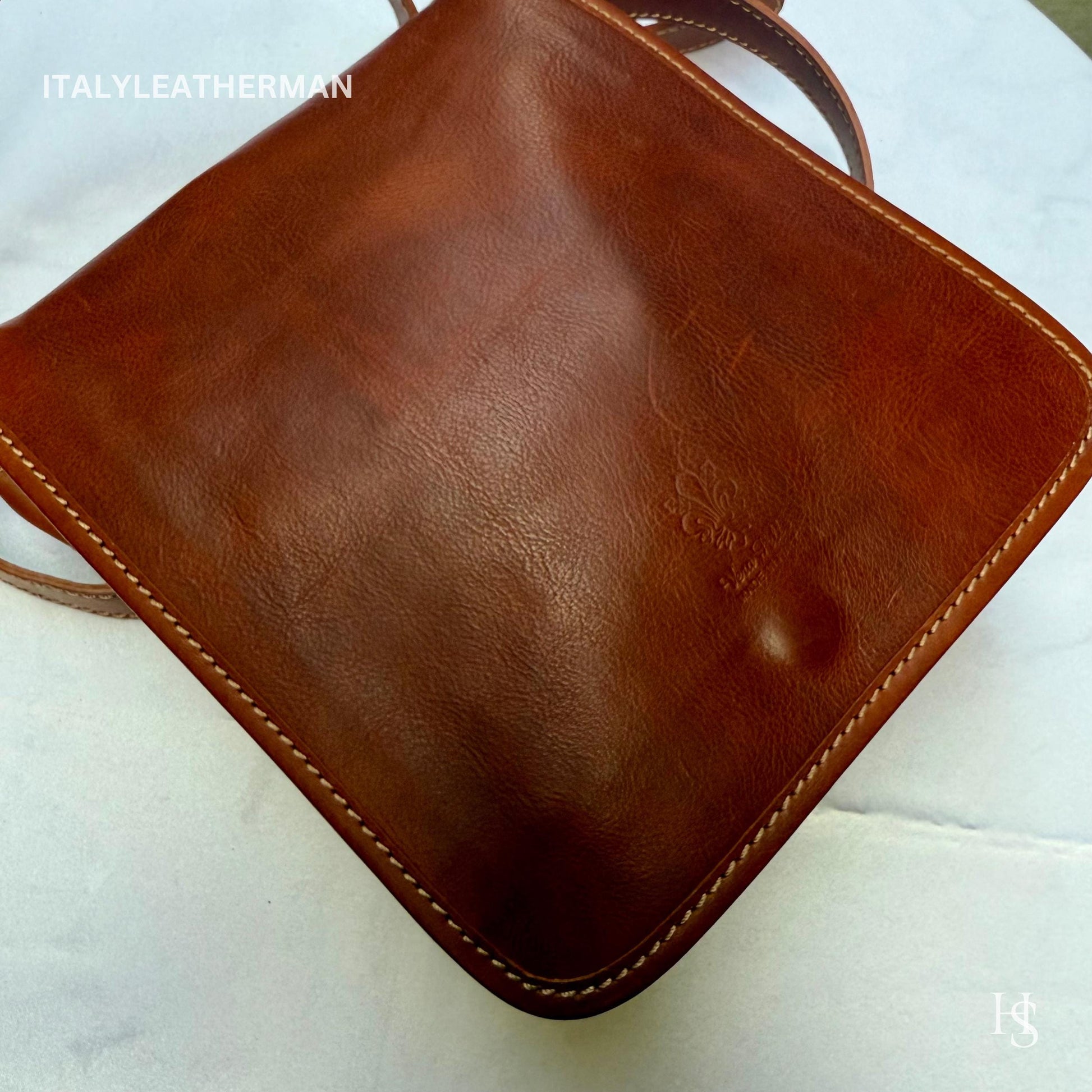 Italian Handmade Leather Crossbody Bags for Men Made In Italy from Florence || handmade leather bag, Gift for him