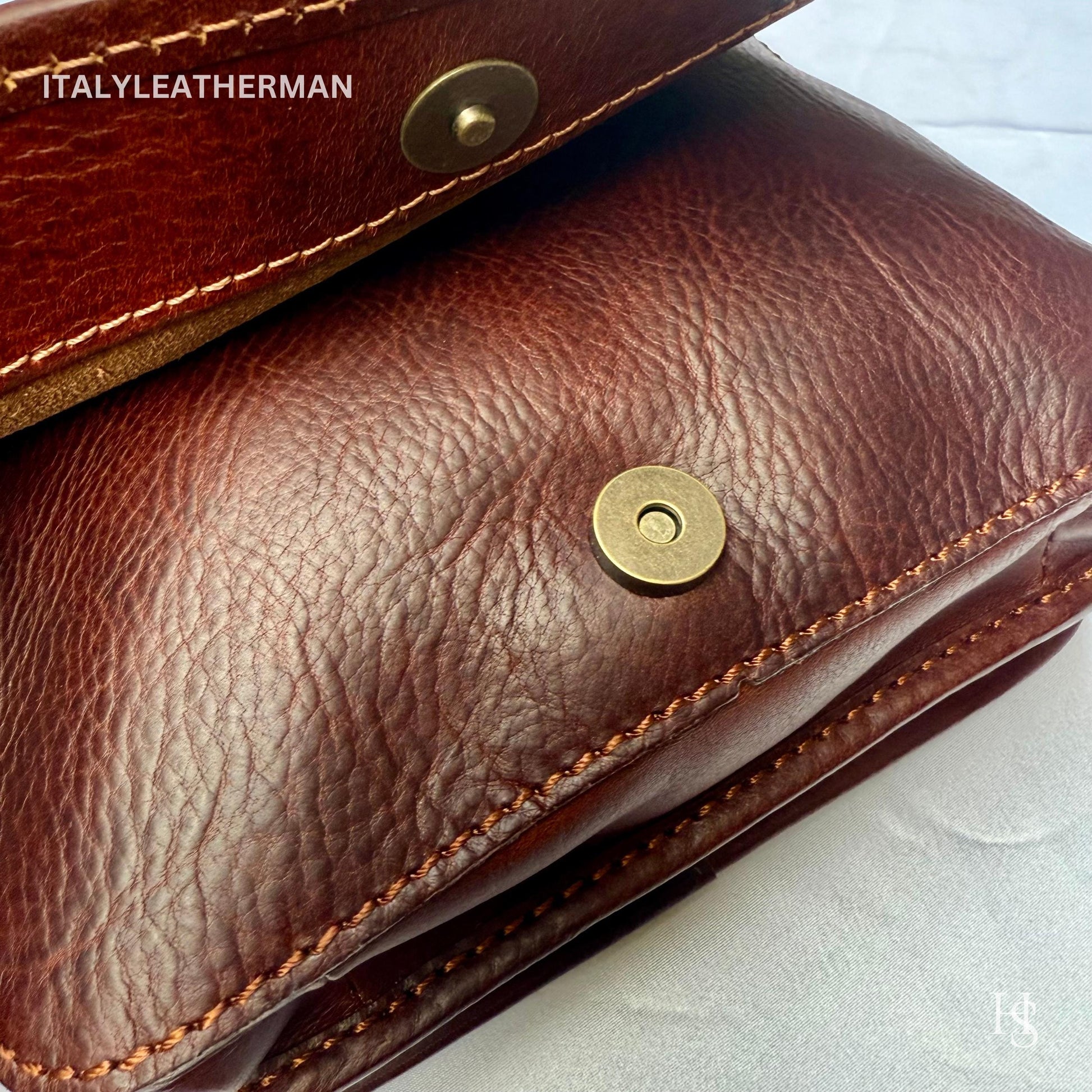 Italian Handmade Leather Crossbody Bags for Men Made In Italy from Florence || handmade leather bag, Gift for him