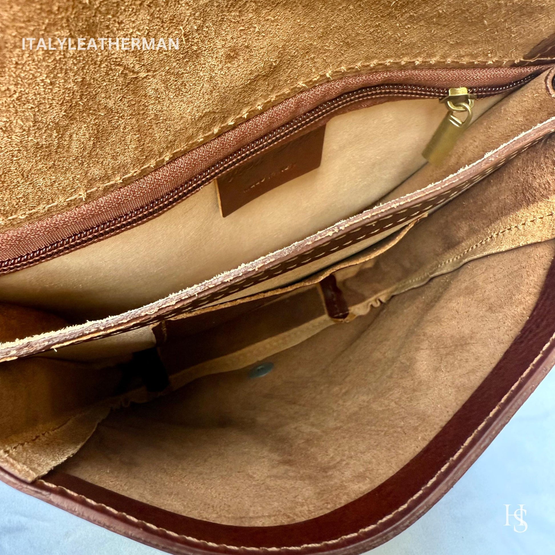 Italian Handmade Leather Crossbody Bags for Men Made In Italy from Florence || handmade leather bag, Gift for him