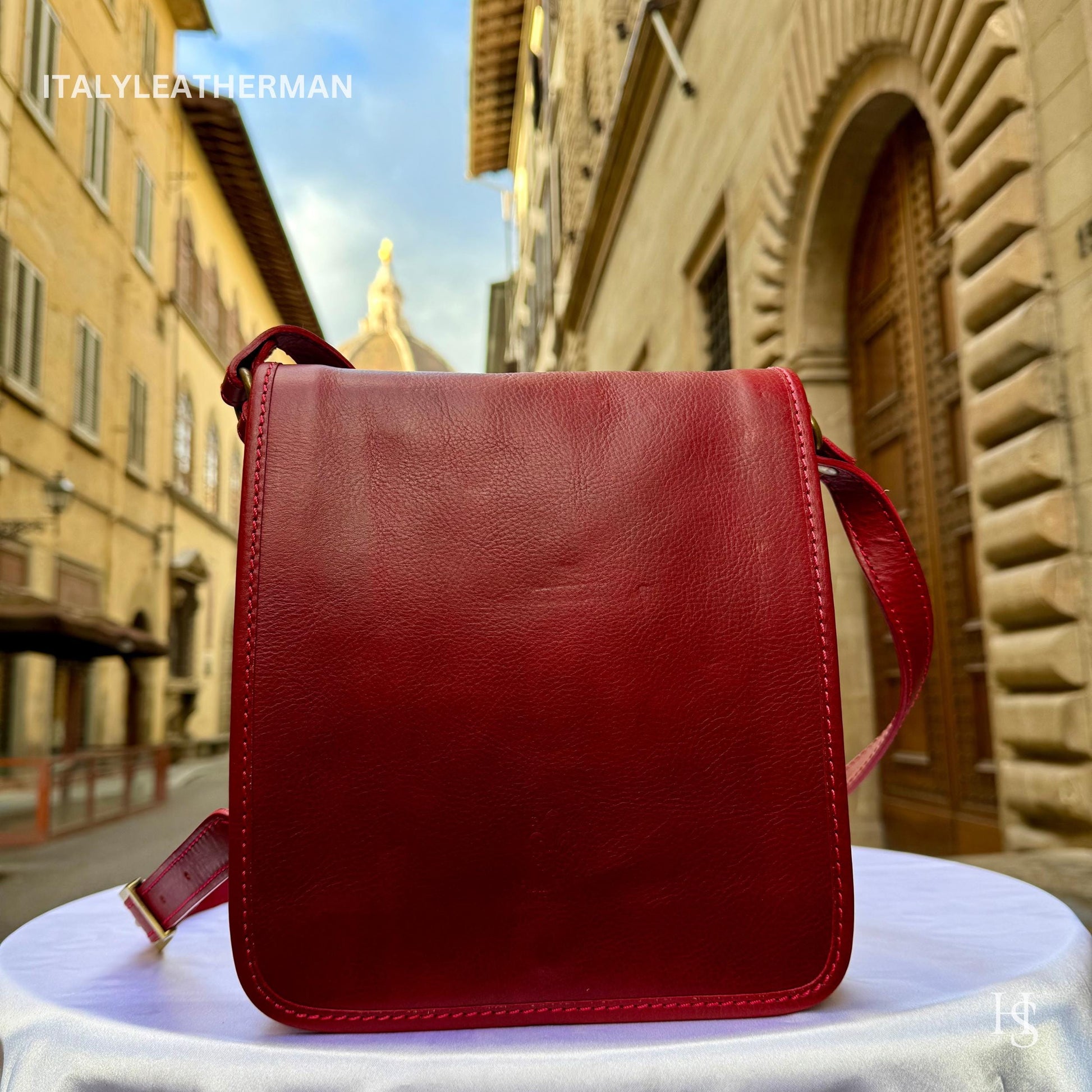 Italian Handmade Leather Crossbody Bags for Men Made In Italy from Florence || handmade leather bag, Gift for him